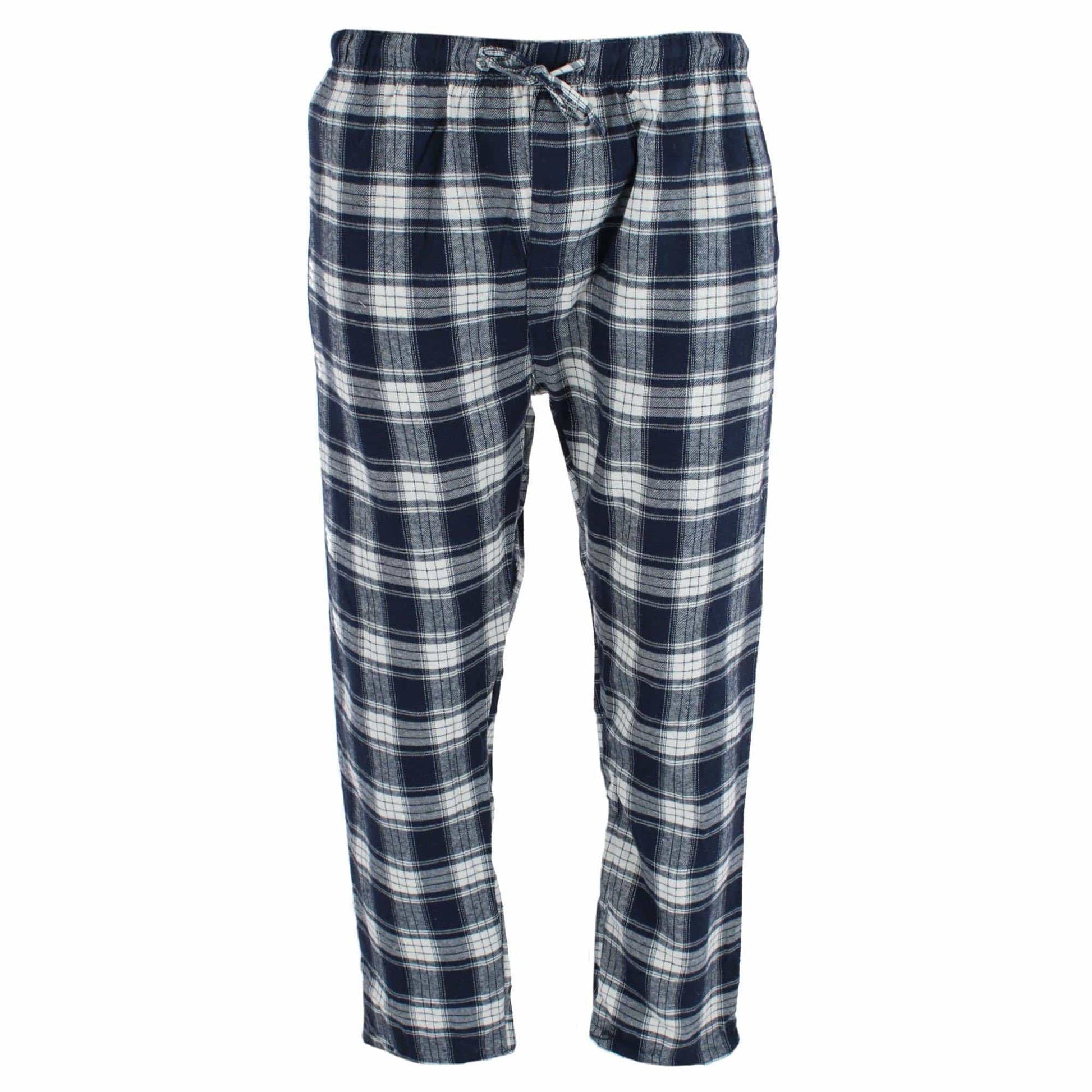 Ten West Apparel Men's Flannel Pajama Pants - Navy/White