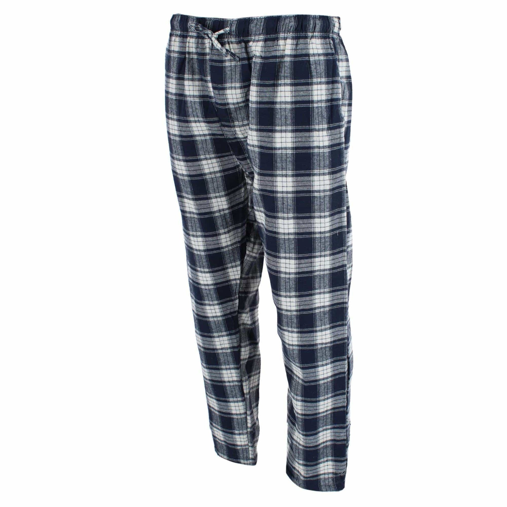 Ten West Apparel Men's Flannel Pajama Pants - Navy/White