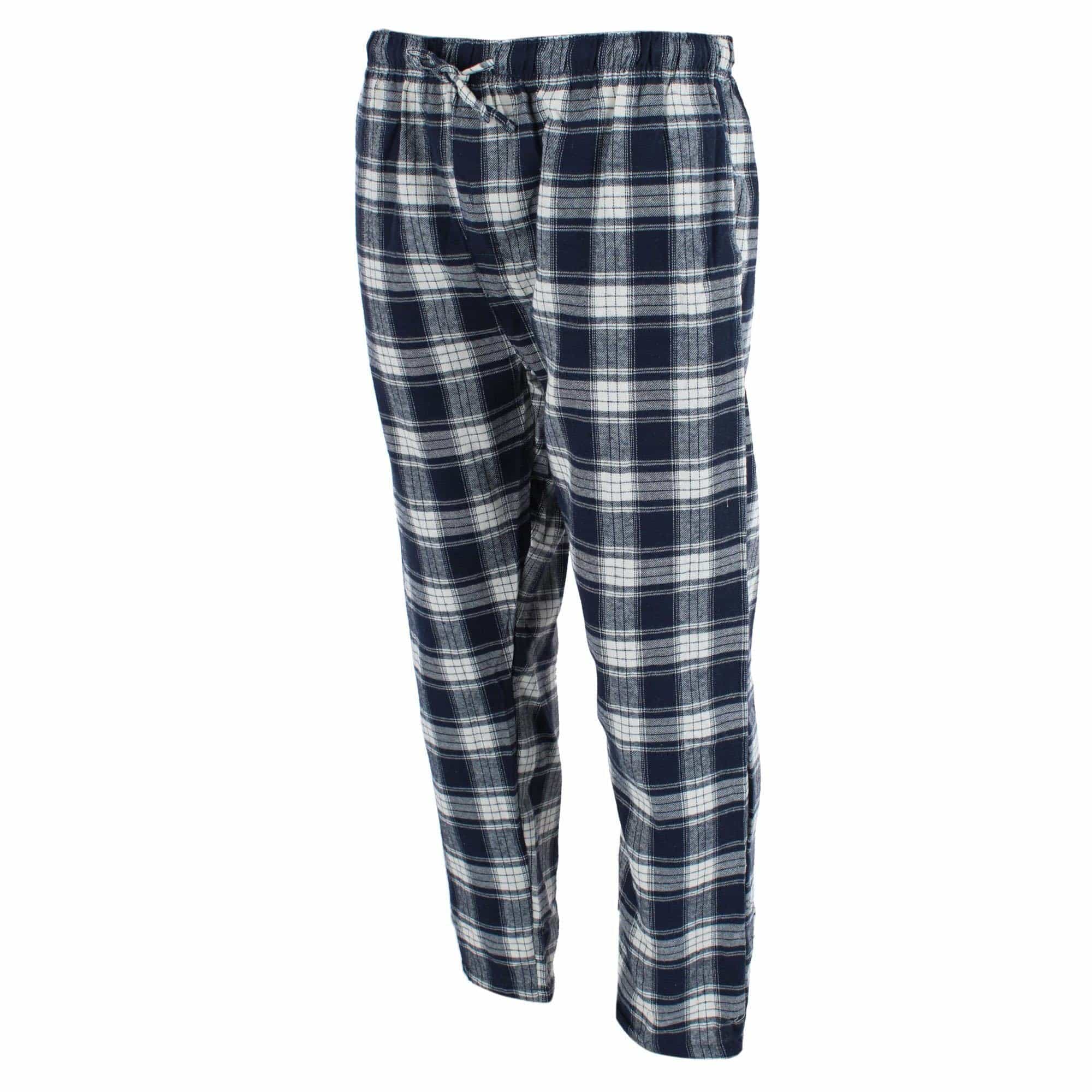 Ten West Apparel Men's Flannel Pajama Pants - Navy/White