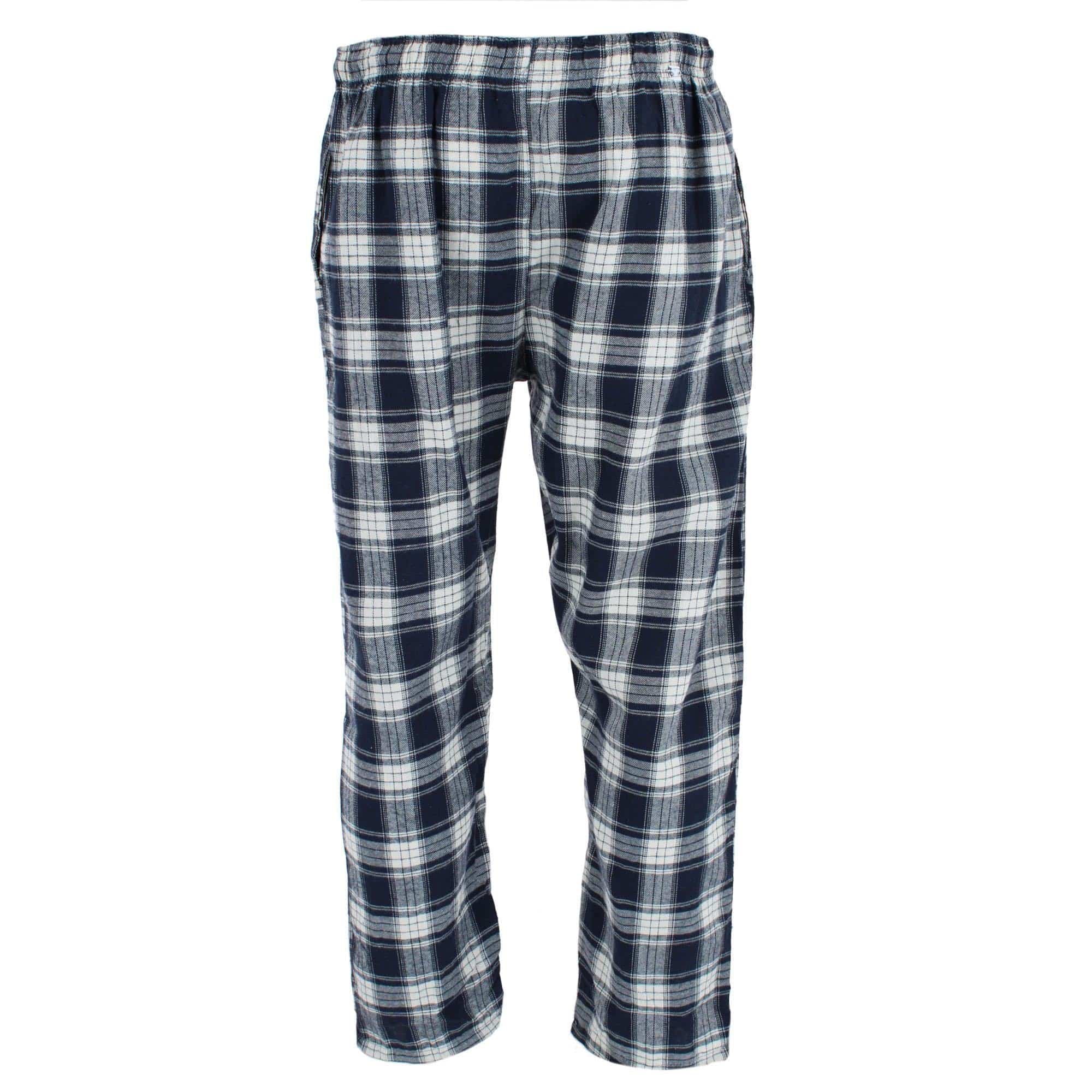 Ten West Apparel Men's Flannel Pajama Pants - Navy/White