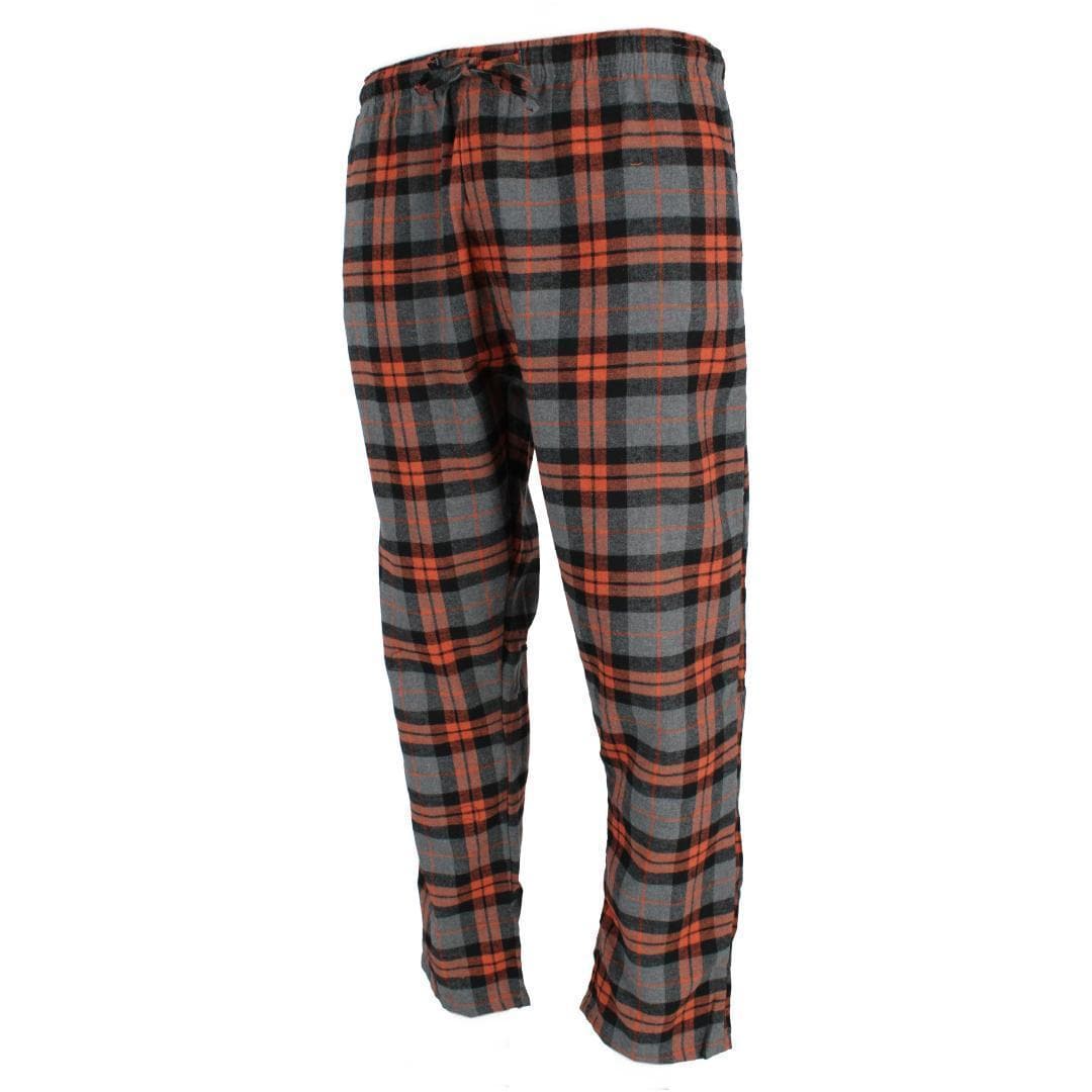 Ten West Apparel Men's Flannel Pajama Pants - Orange/Gray