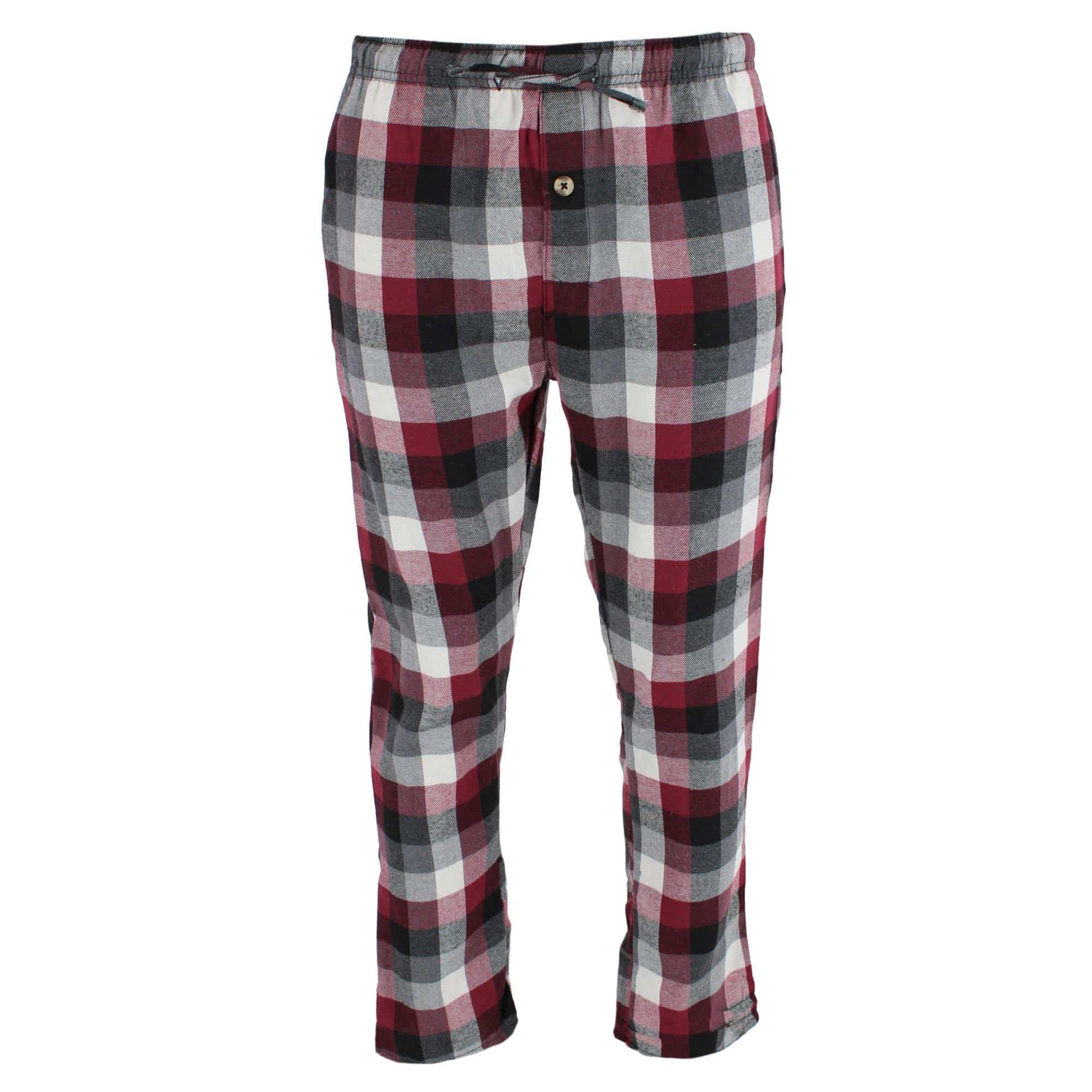 Ten West Apparel Men's Flannel Pajama Pants - Red/Black/White