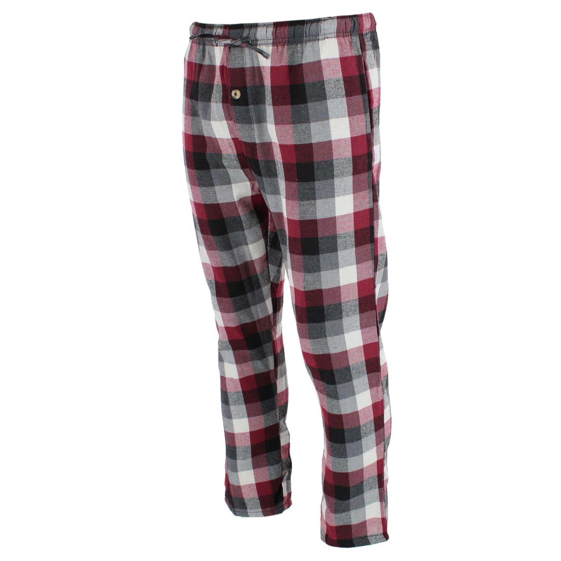 Ten West Apparel Men's Flannel Pajama Pants - Red/Black/White