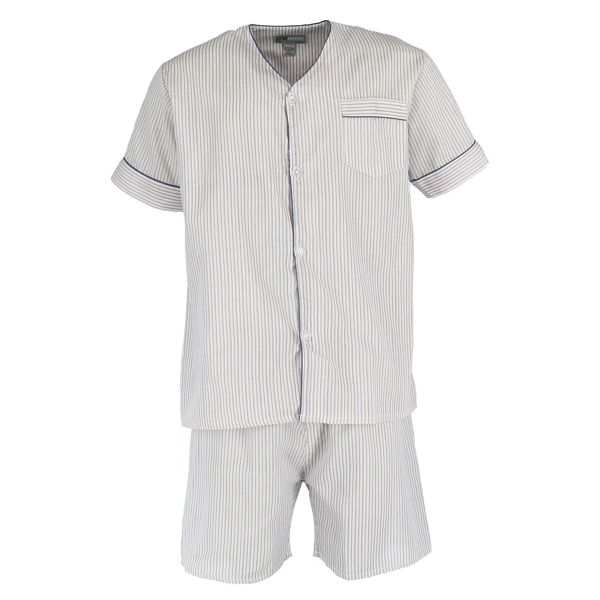 Ten West Apparel Men's Short Sleeve Short Leg Pajama Set