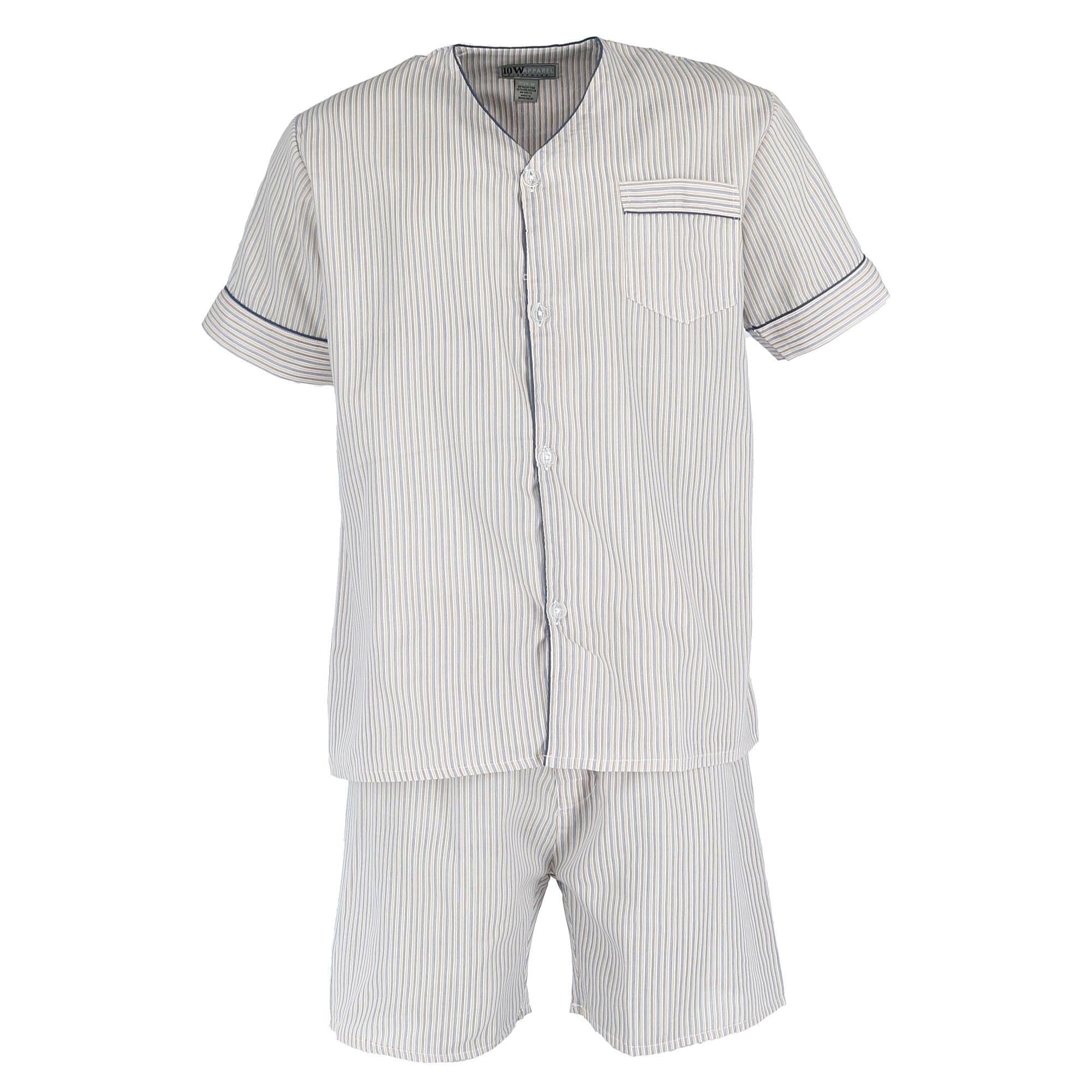 Ten West Apparel Men's Short Sleeve Short Leg Pajama Set