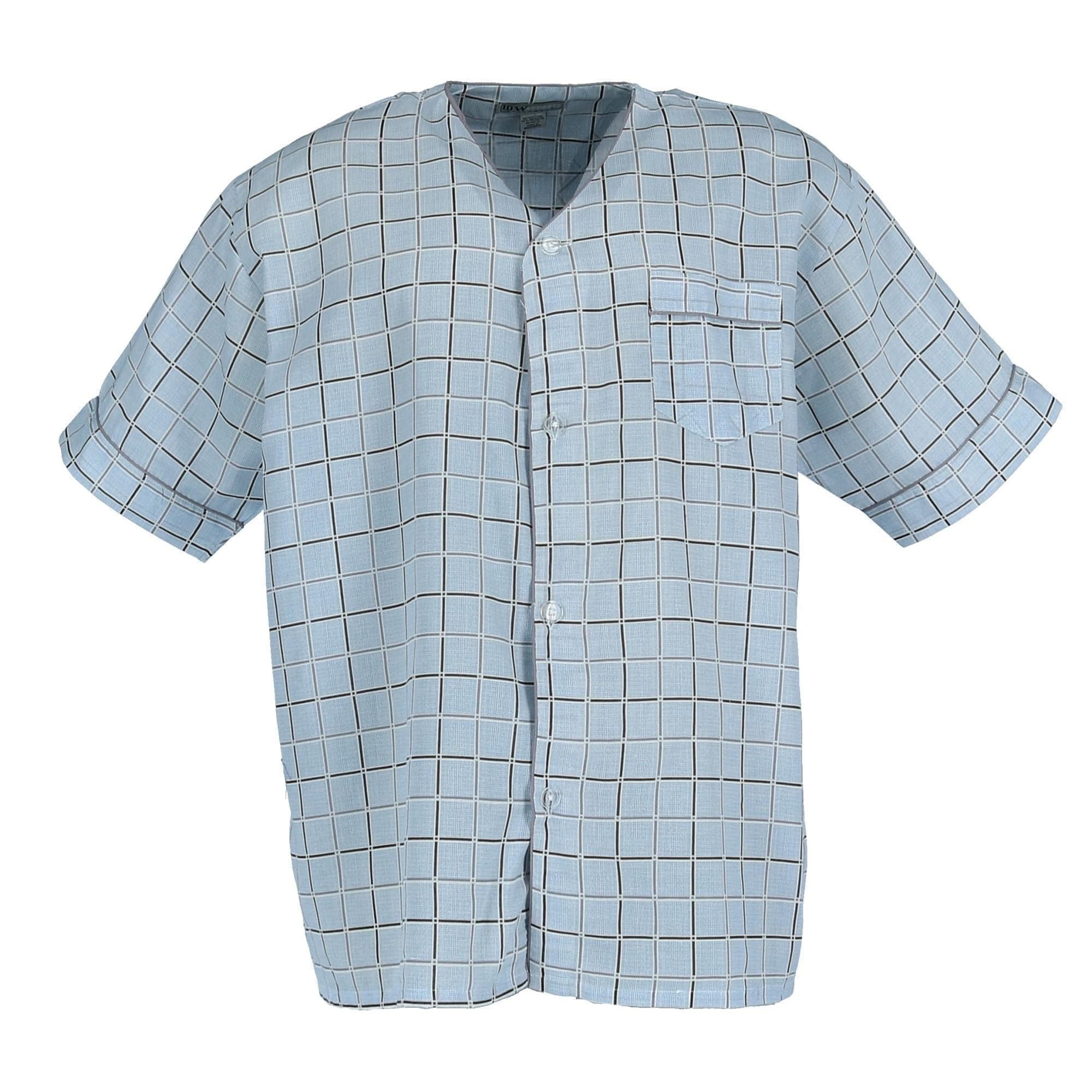 Ten West Apparel Men's Short Sleeve Short Leg Pajama Set - Grey