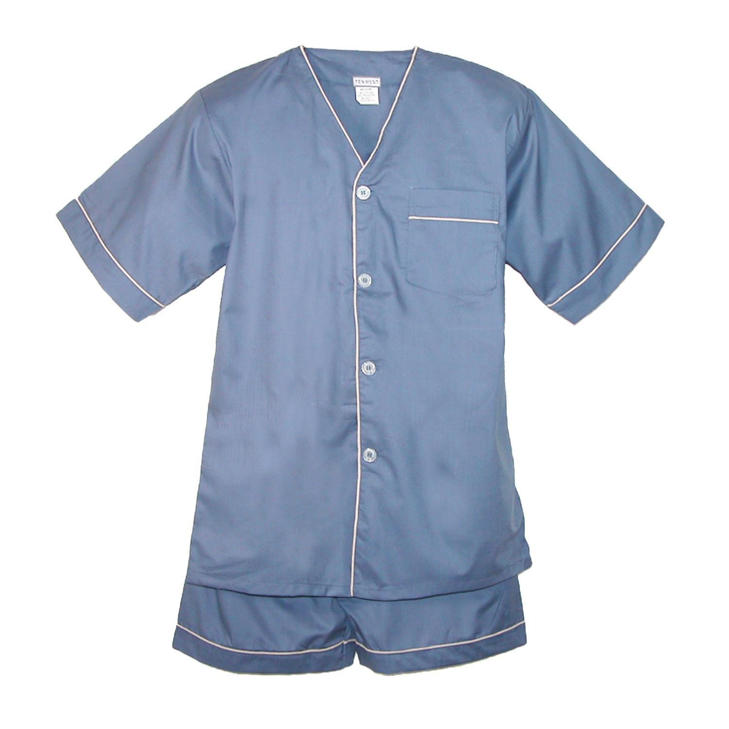 Ten West Apparel Men's Short Sleeve Short Leg Pajama Set - Men's Short Sleeve Short Leg Pajama Set