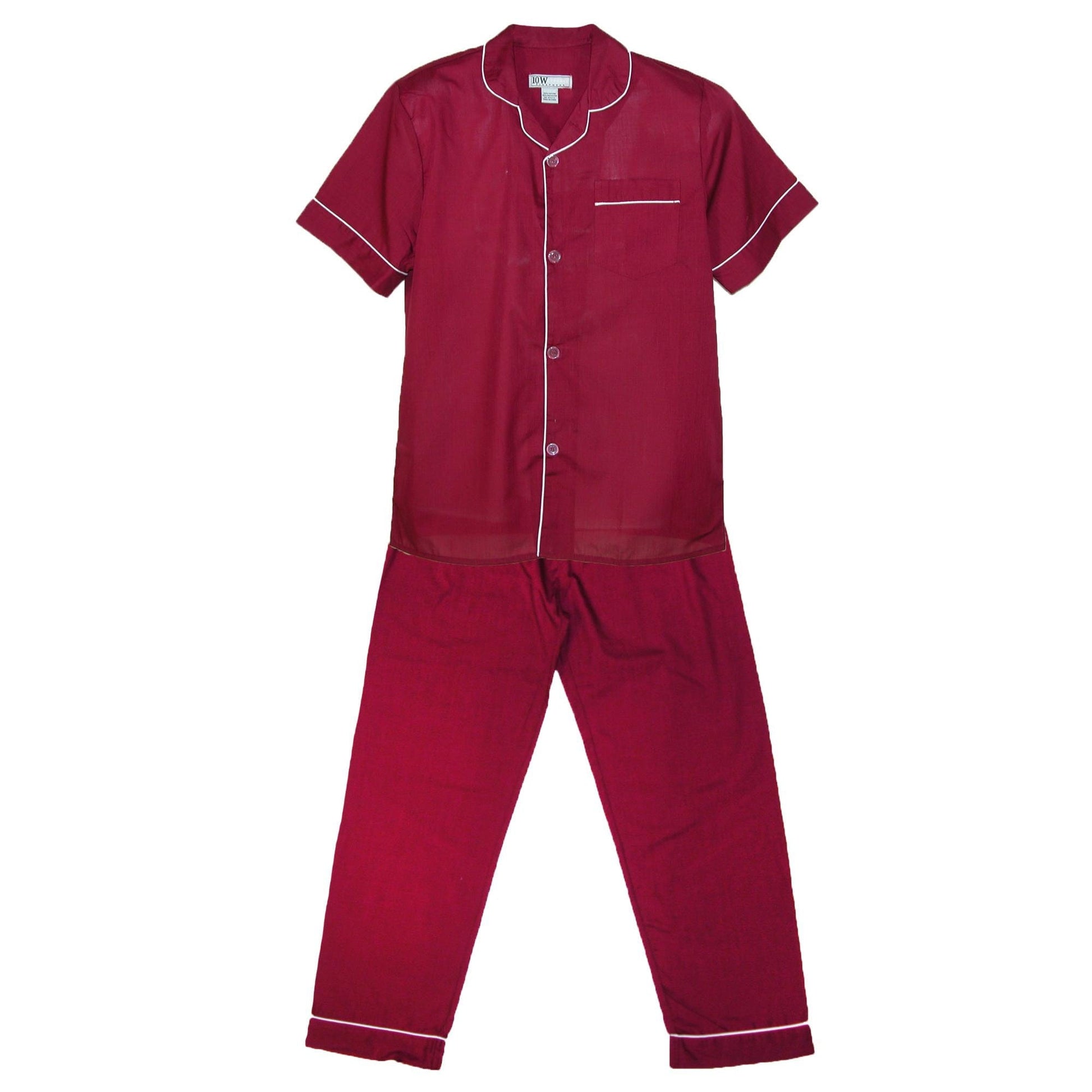 Ten West Apparel Men's Short Sleeve Long Leg Solid Pajama Set - Men's Short Sleeve Long Leg Solid Pajama Set