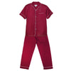 Men's Short Sleeve Long Leg Solid Pajama Set