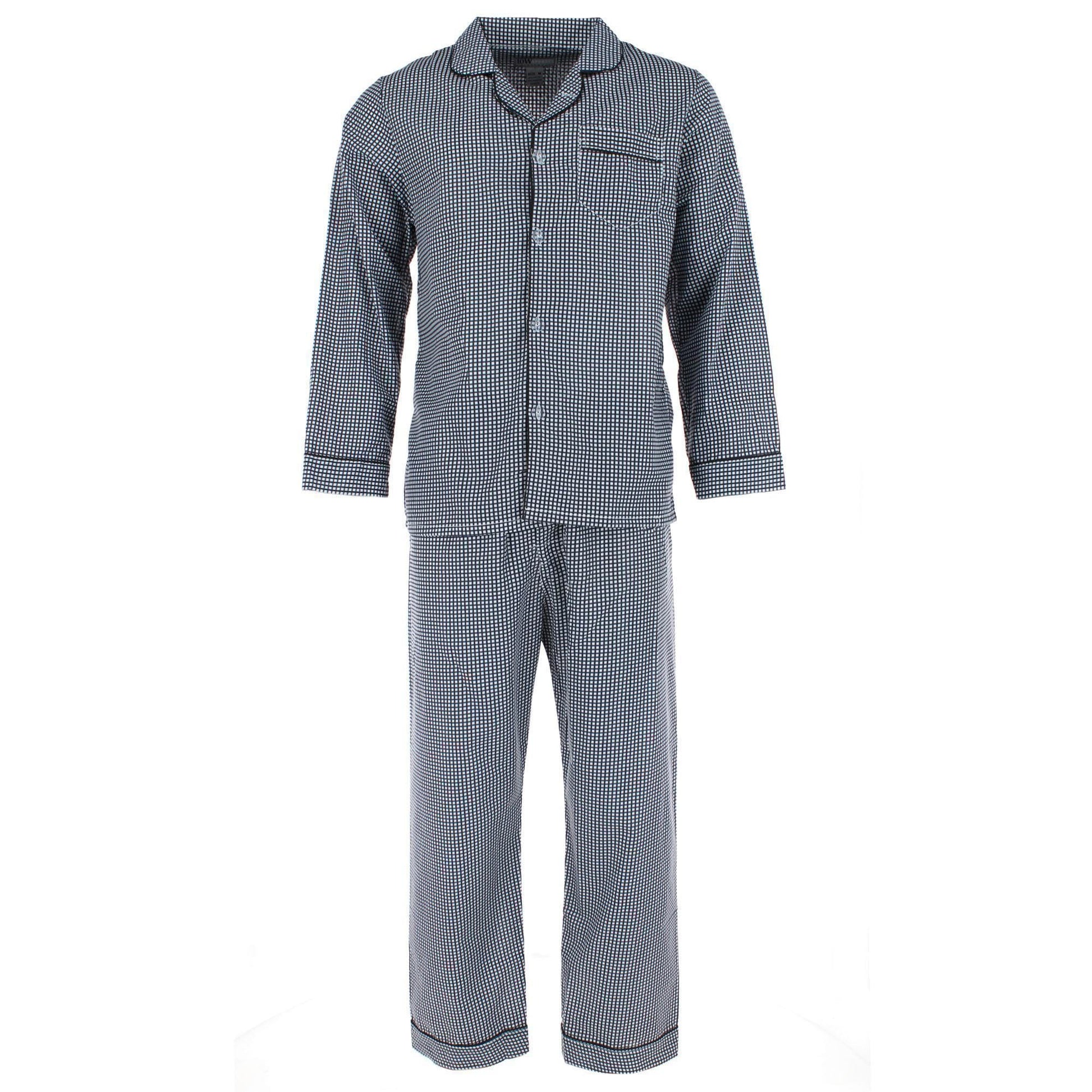 Ten West Apparel Men's Long Sleeve Long Pant Pajama Set