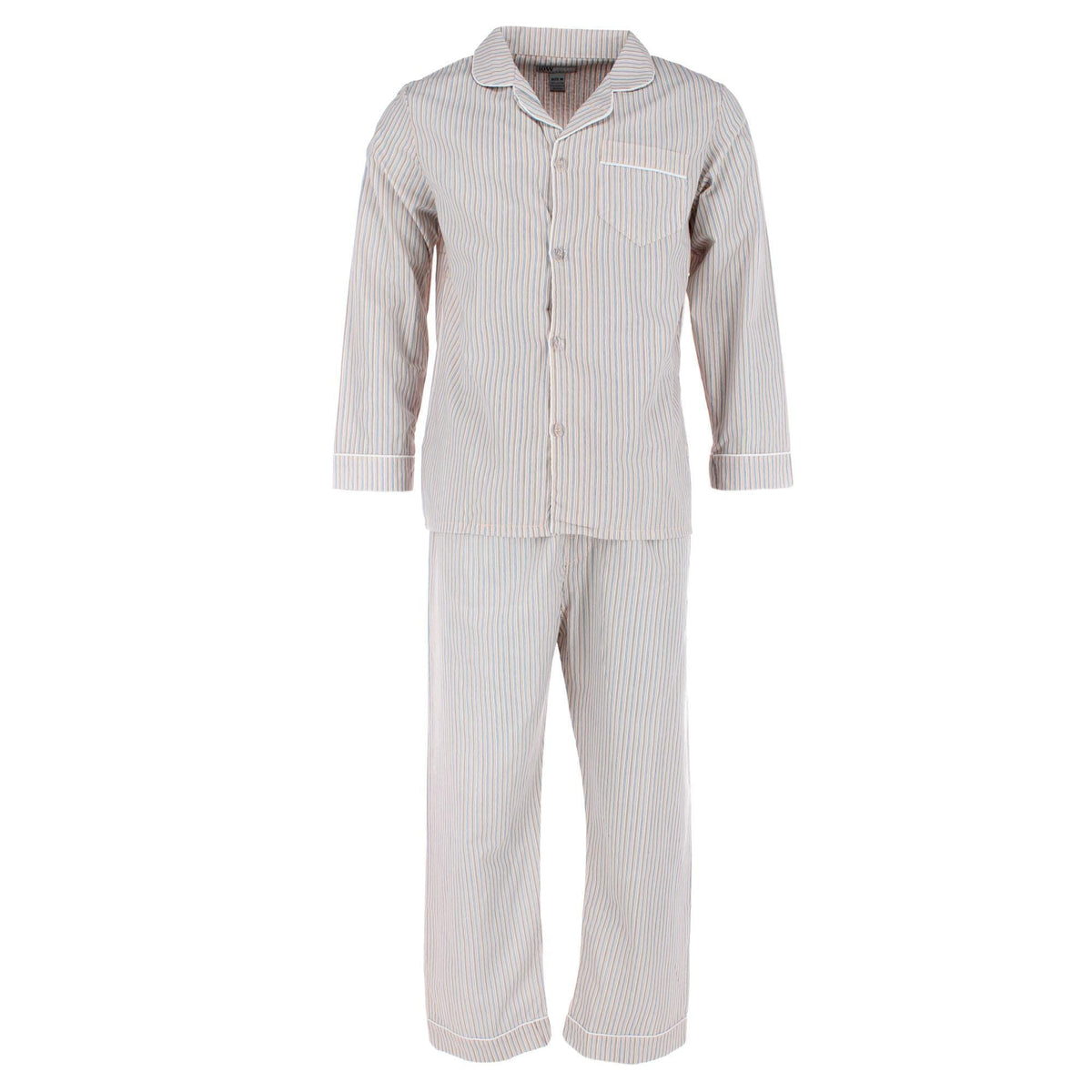Ten West Apparel Men's Long Sleeve Long Pant Pajama Set - Gold