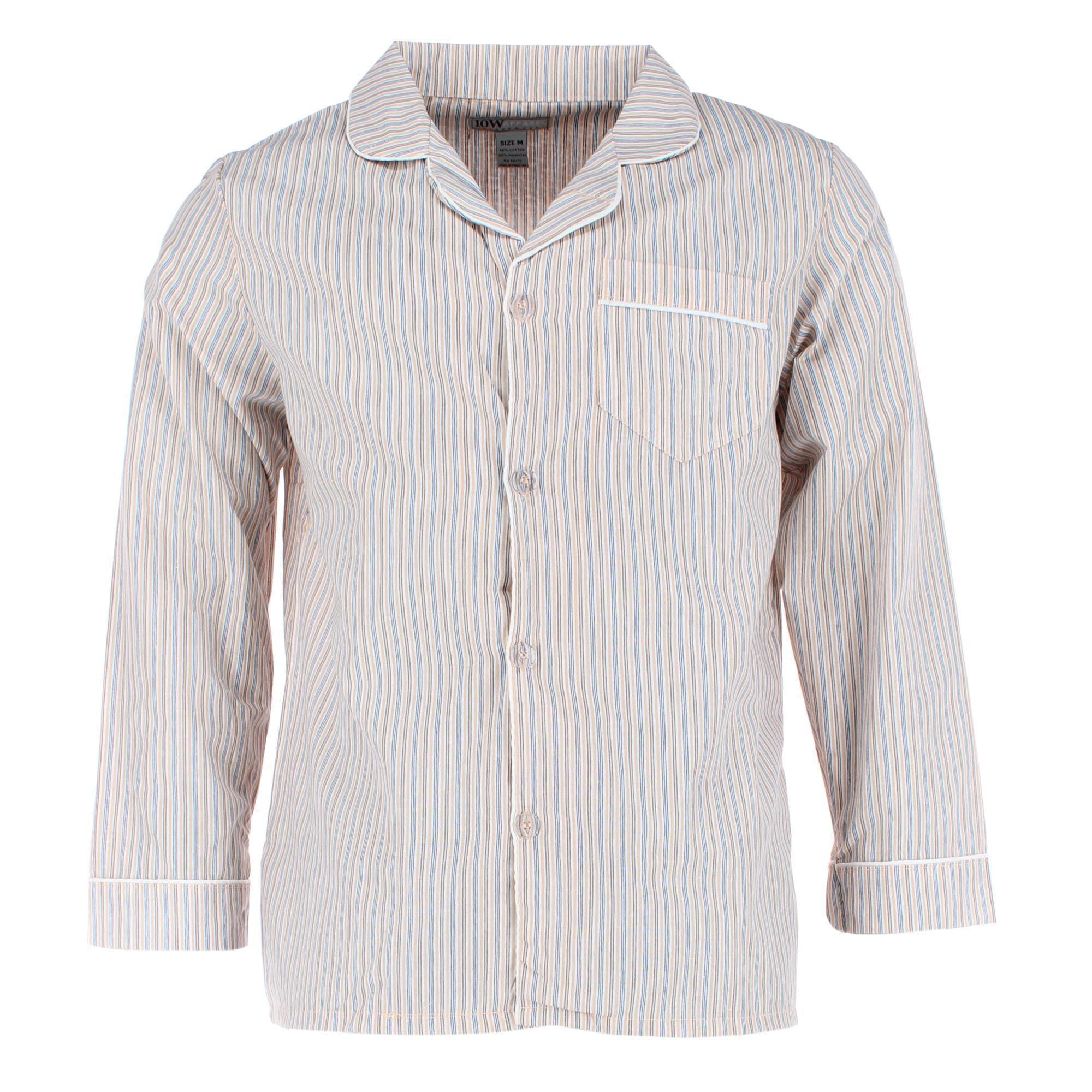 Ten West Apparel Men's Long Sleeve Long Pant Pajama Set - Gold