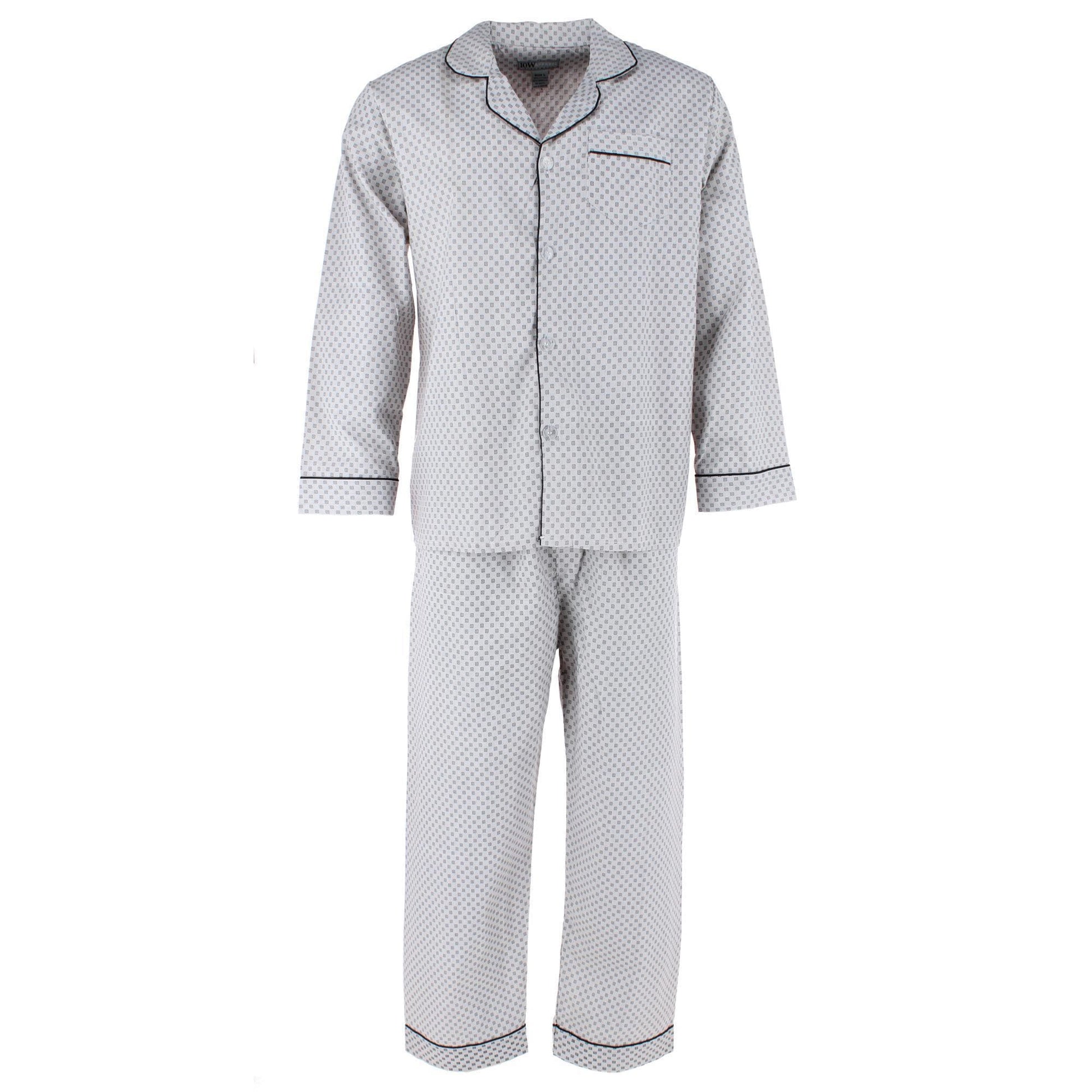 Ten West Apparel Men's Long Sleeve Long Pant Pajama Set