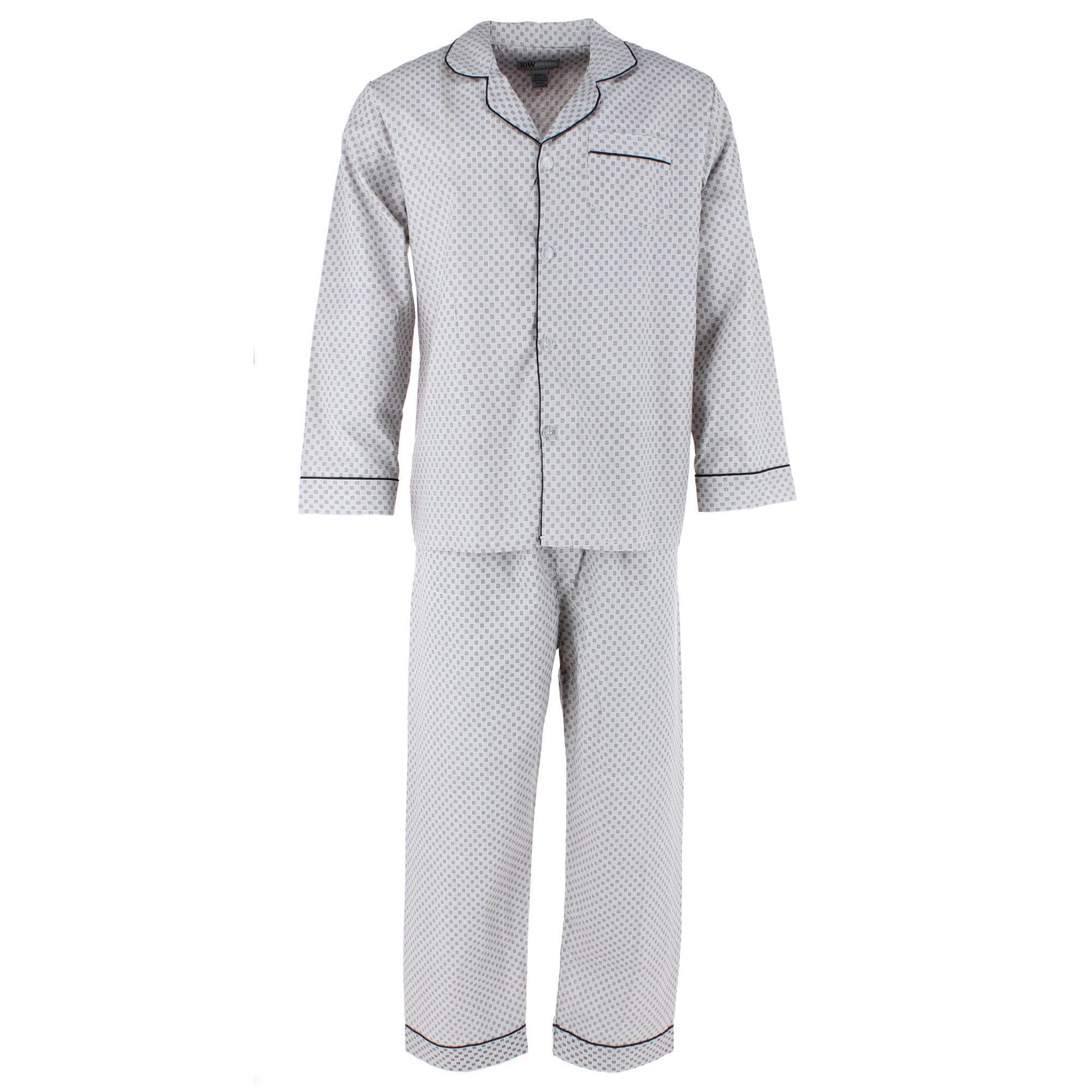 Ten West Apparel Men's Long Sleeve Long Pant Pajama Set