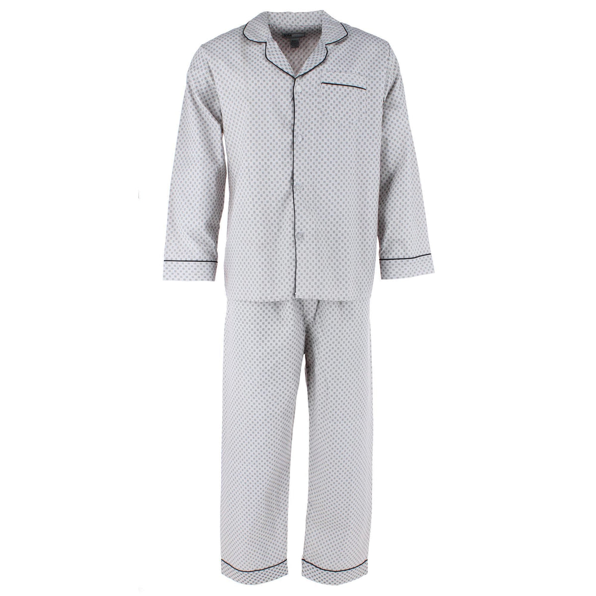Ten West Apparel Men's Long Sleeve Long Pant Pajama Set