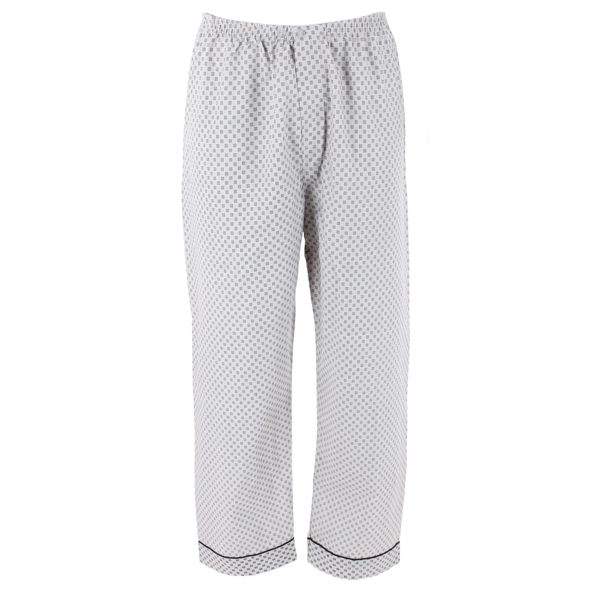 Ten West Apparel Men's Long Sleeve Long Pant Pajama Set - Grey