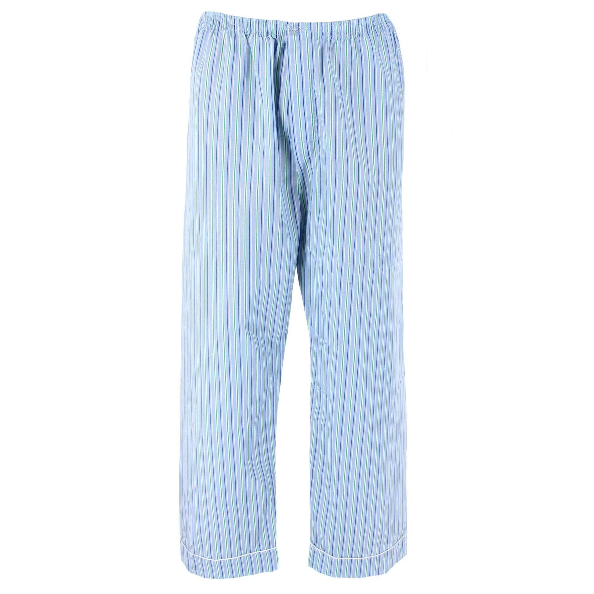 Ten West Apparel Men's Long Sleeve Long Pant Pajama Set - Light Blue