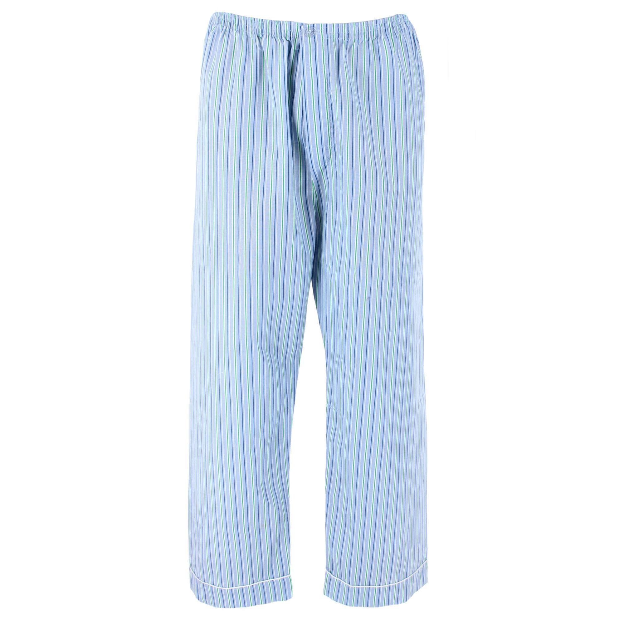 Ten West Apparel Men's Long Sleeve Long Pant Pajama Set - Light Blue