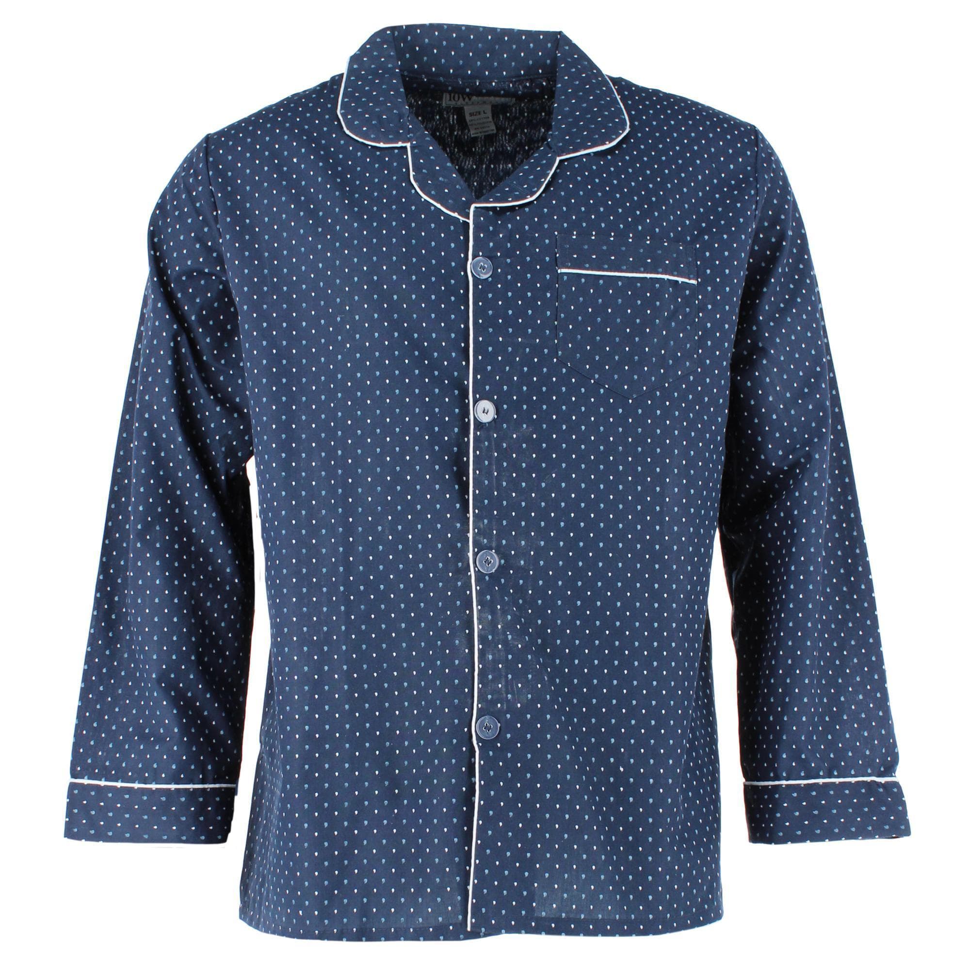 Ten West Apparel Men's Long Sleeve Long Pant Pajama Set - Navy
