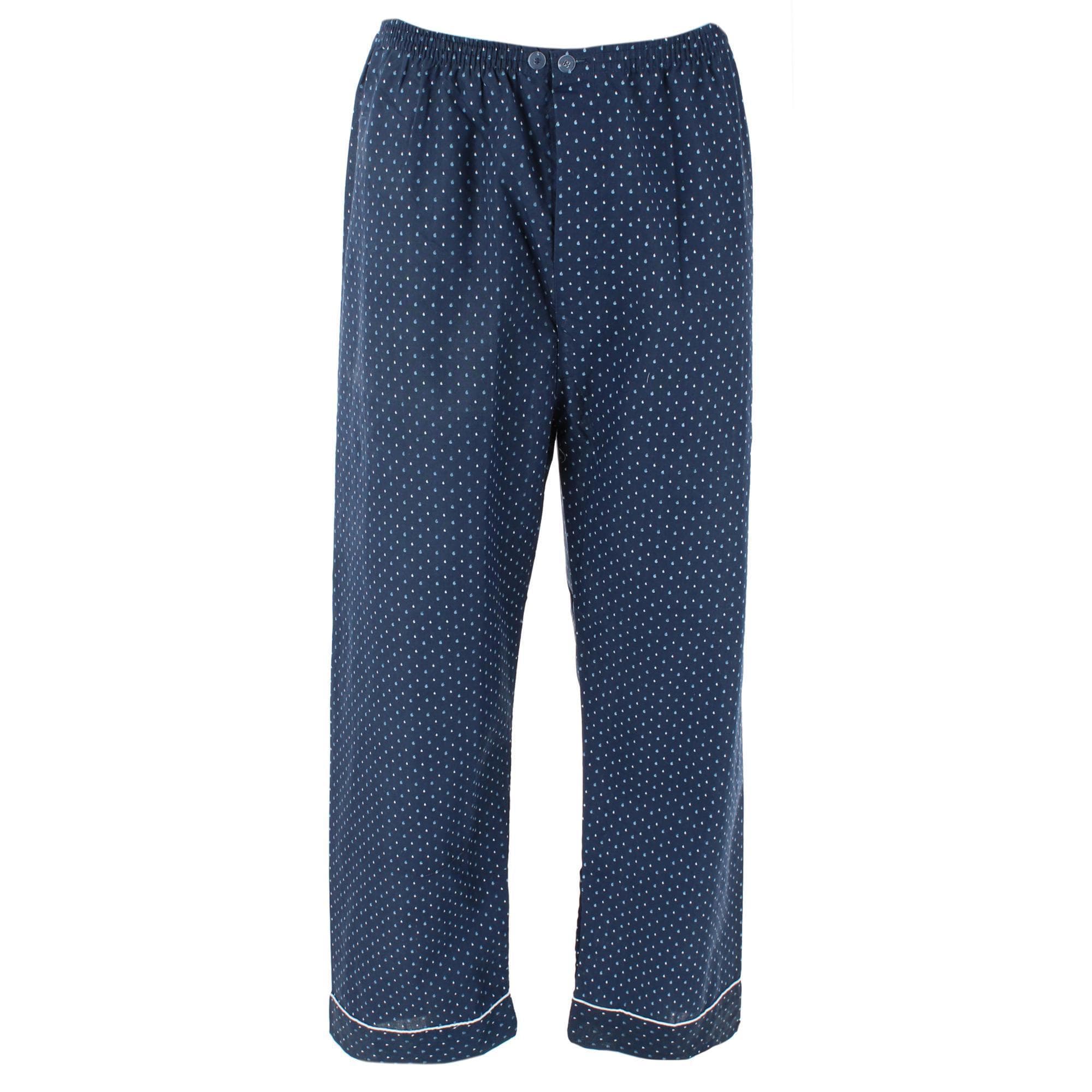 Ten West Apparel Men's Long Sleeve Long Pant Pajama Set - Navy