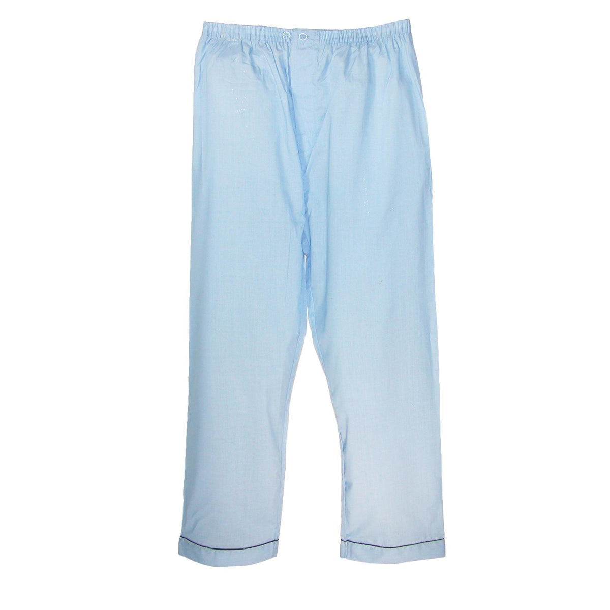 Ten West Apparel Long Sleeve Long Leg Solid Pajama Set - Light Blue