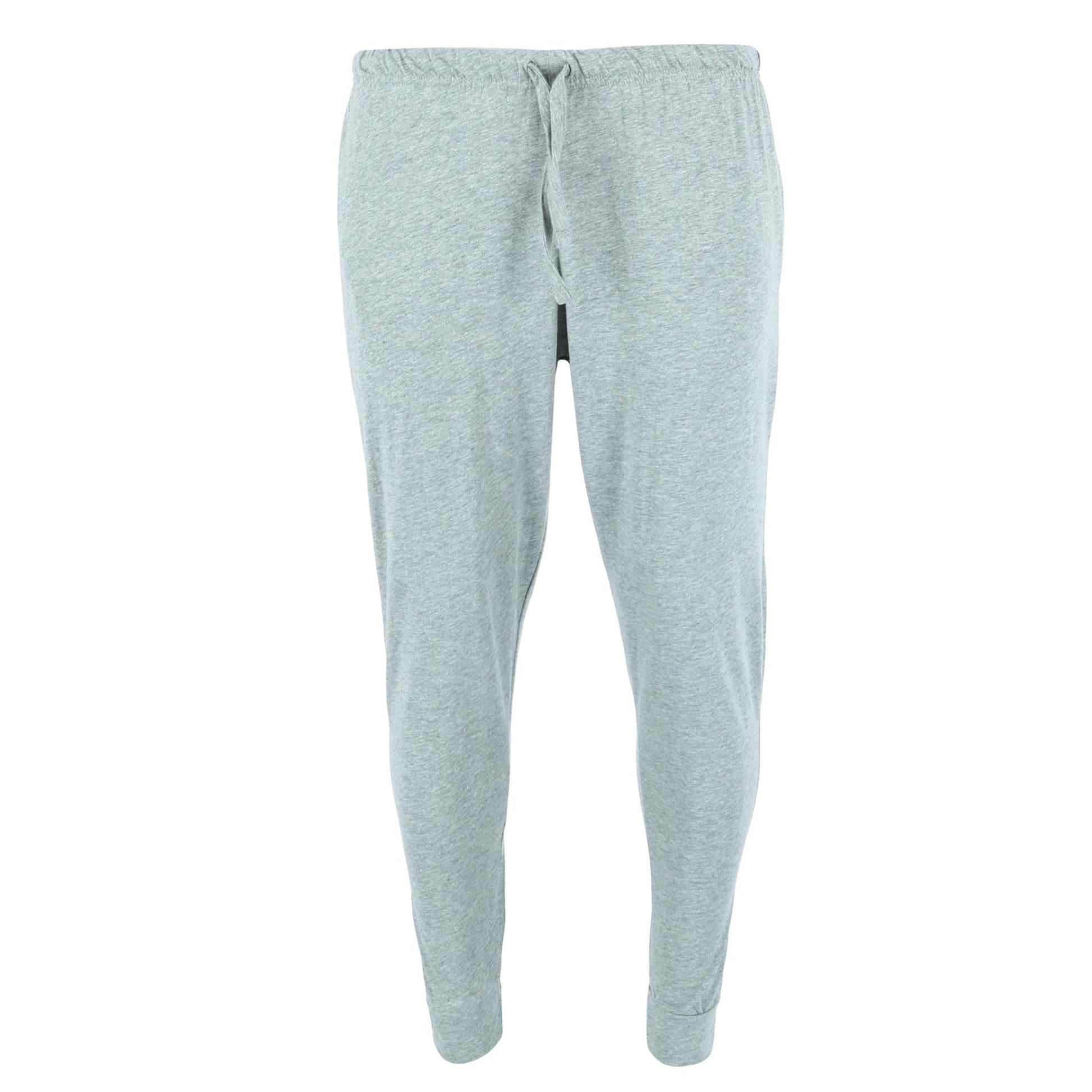 Ten West Apparel Men's Knit Tee and Lounge Pant Pajama Set - Charcoal with Grey