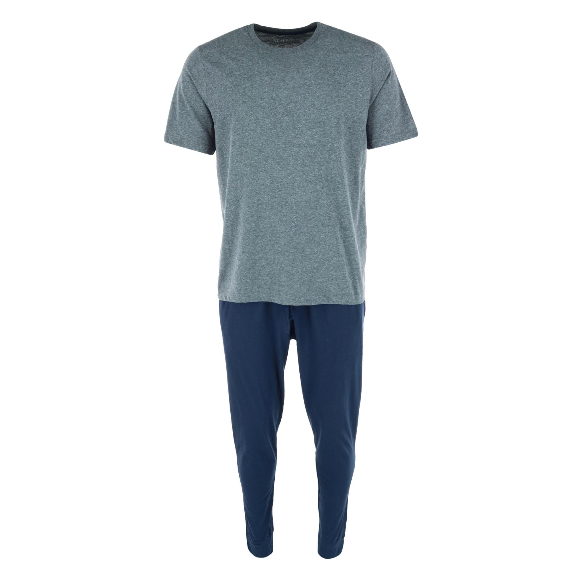 Ten West Apparel Men's Knit Tee and Lounge Pant Pajama Set - Men's Knit Tee and Lounge Pant Pajama Set