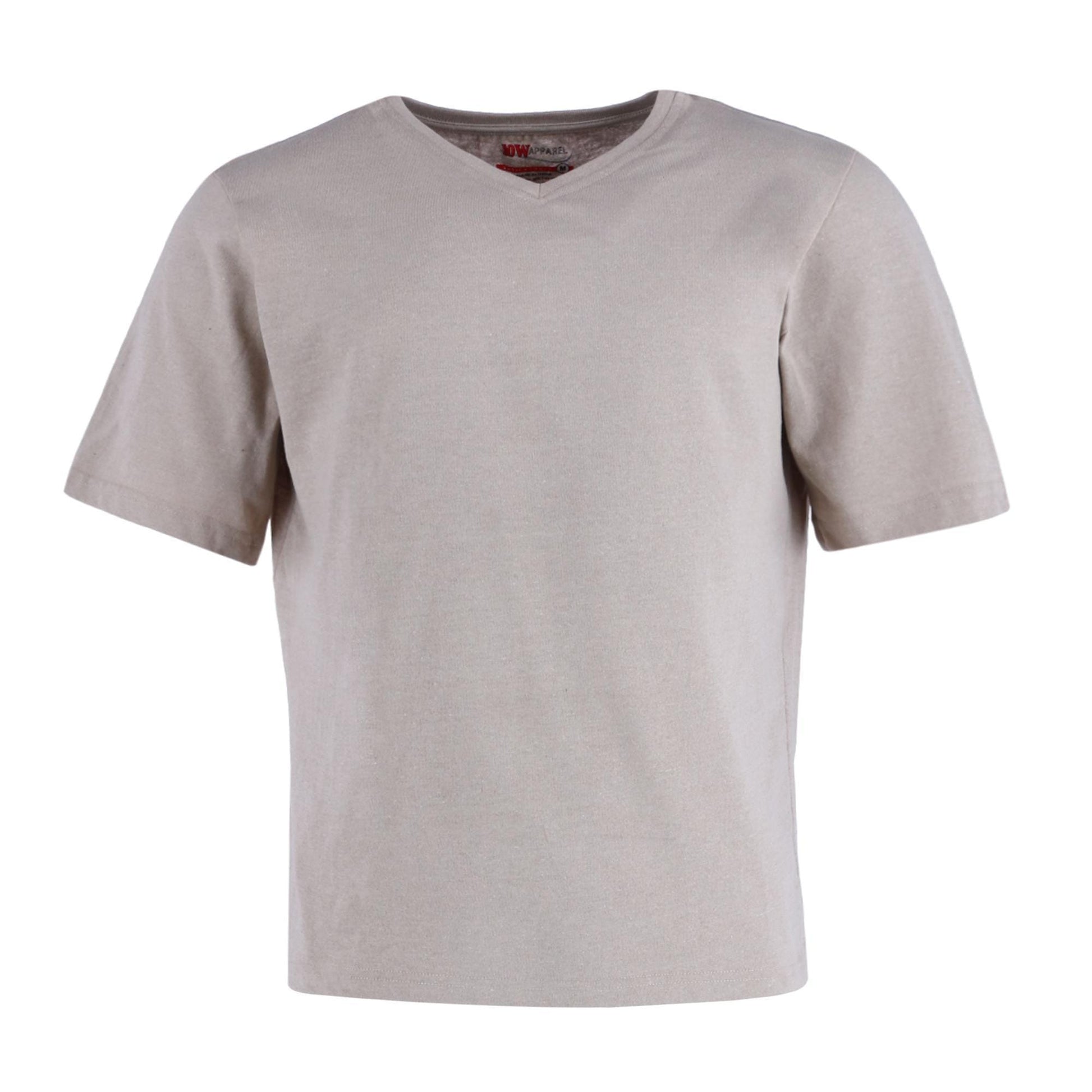 Ten West Apparel Men's V-Neck Top With Plaid Jogger Lounge Set - White / Beige
