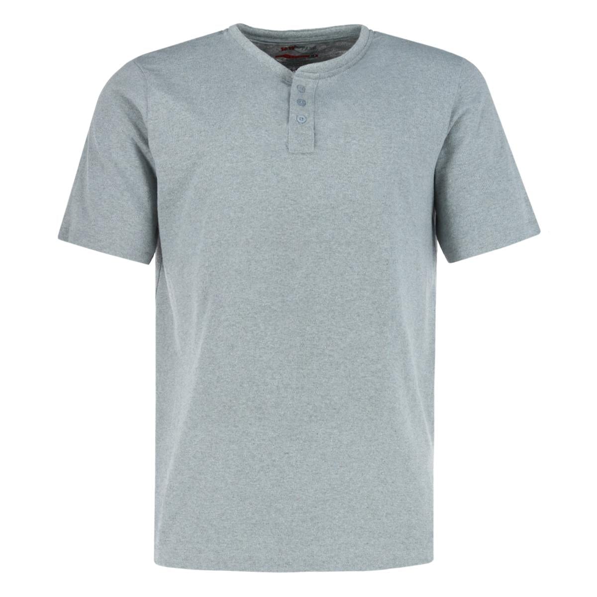 Ten West Apparel Men's Henley Short Sleeve and Plaid Pajama Pant Set - Grey/Navy