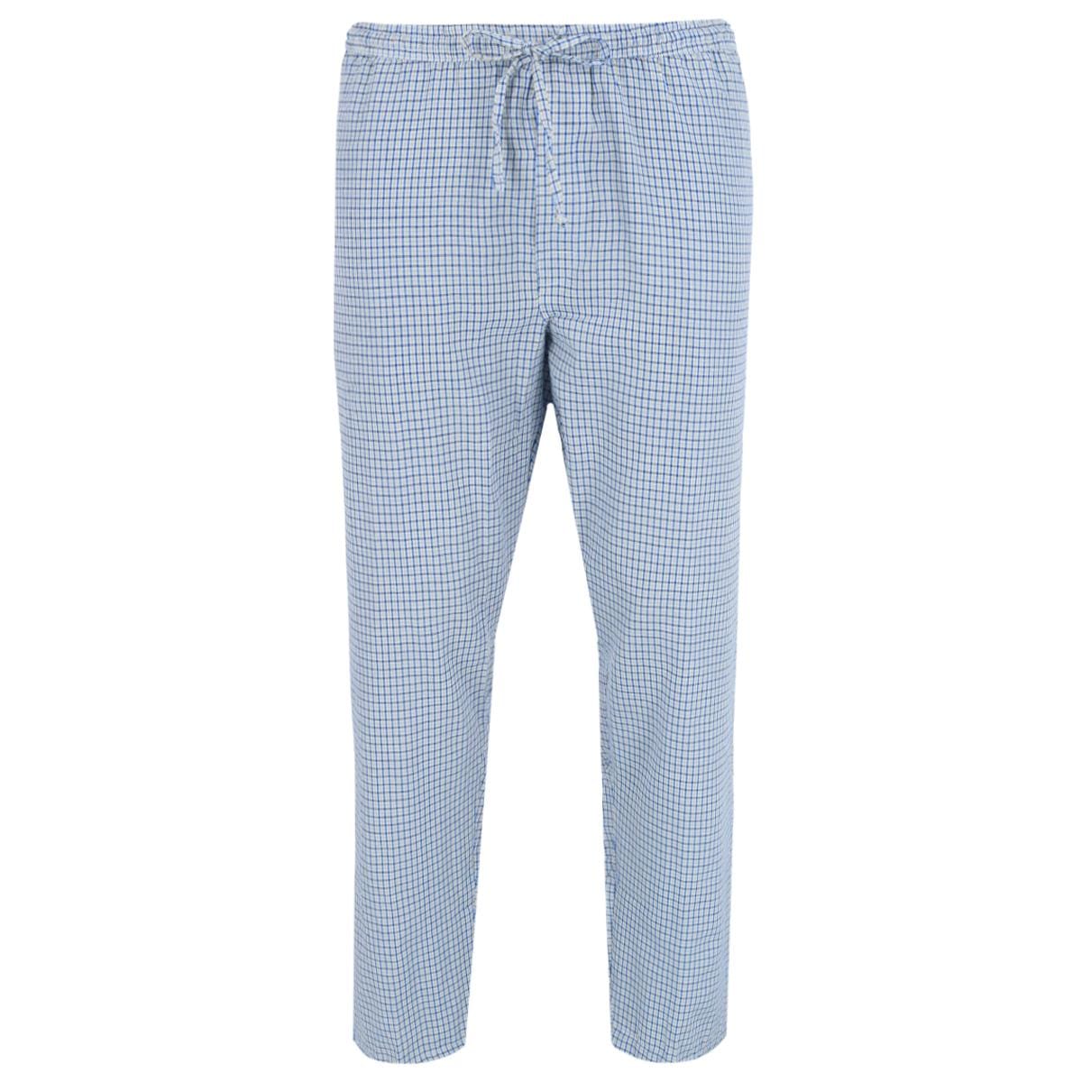 Ten West Apparel Men's Henley Short Sleeve and Plaid Pajama Pant Set - Grey/Navy