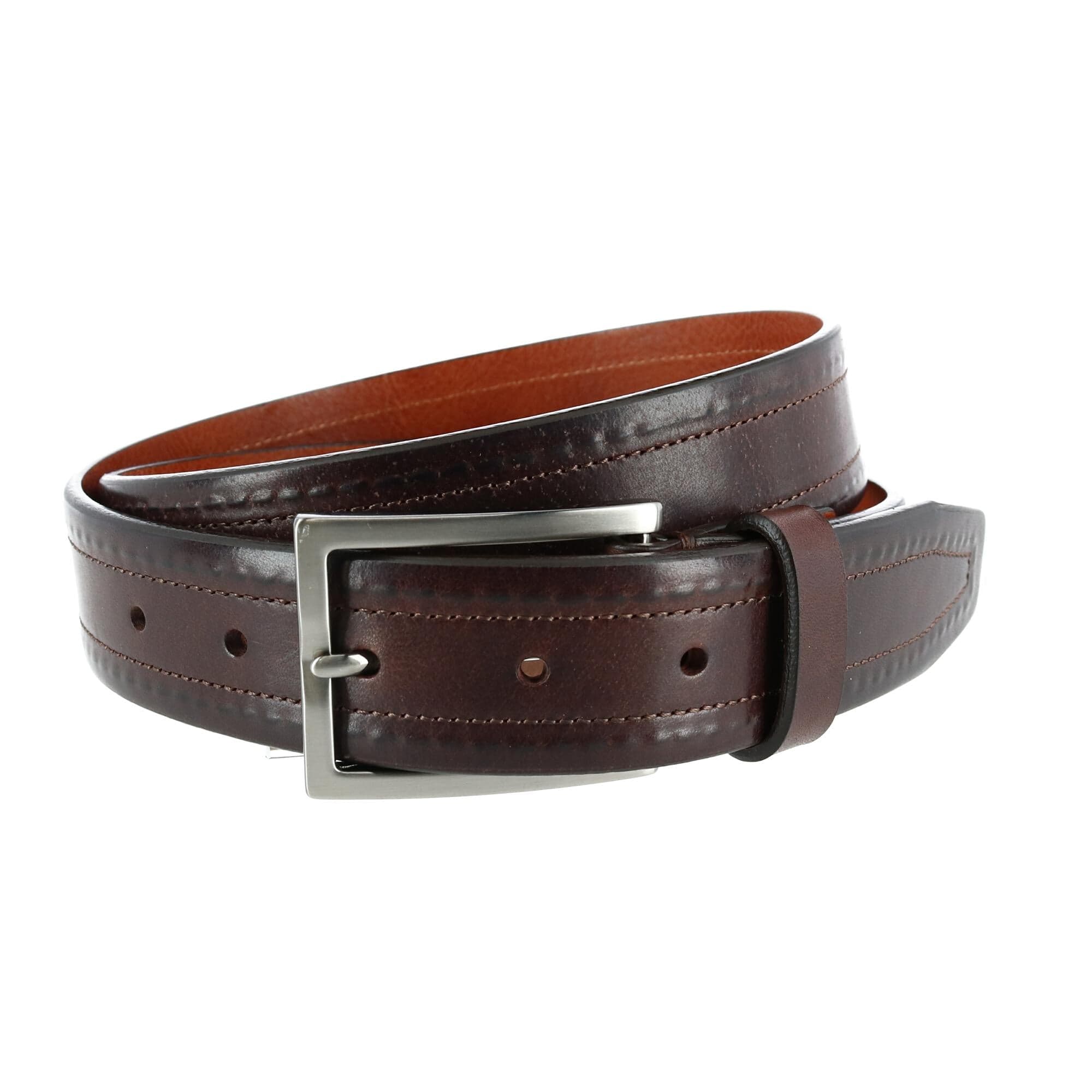 Wesley Covered Stitch Casual Leather Belt by Trafalgar | Casual And ...