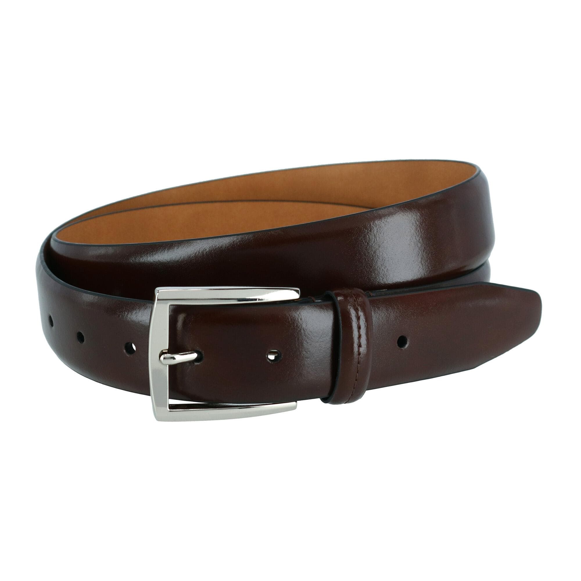 Trafalgar Everyman's 35mm Basic Luxury Leather Belt - Brown