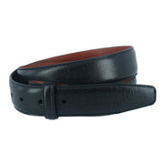 Pebble Grain Leather No Buckle Harness Belt Strap