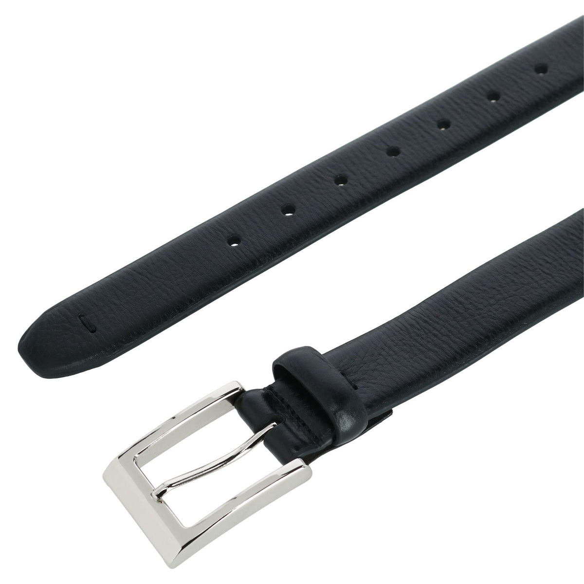 Trafalgar Men's Pebble Grain Leather Belt - Black