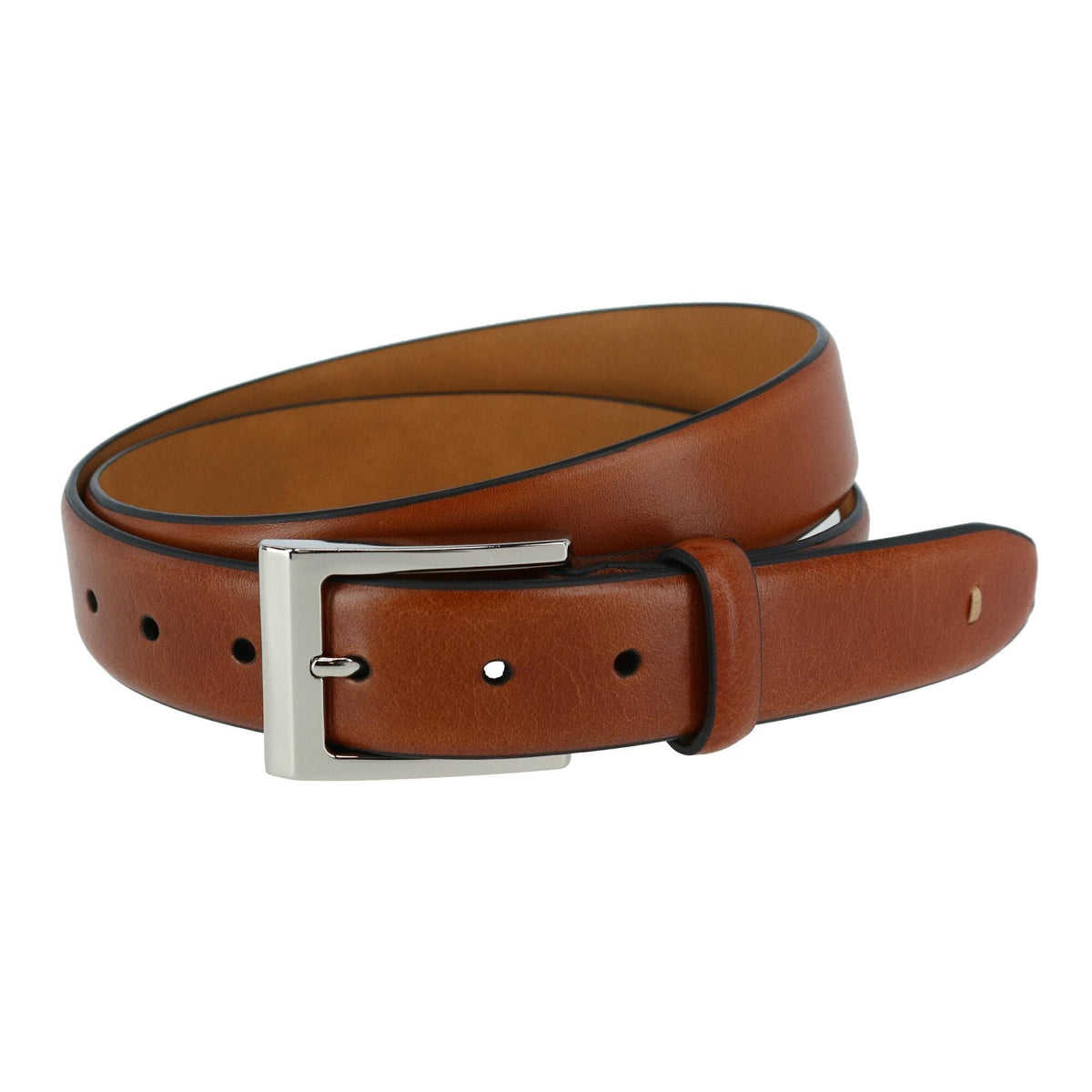 Trafalgar Men's Pebble Grain Leather Belt - Tan