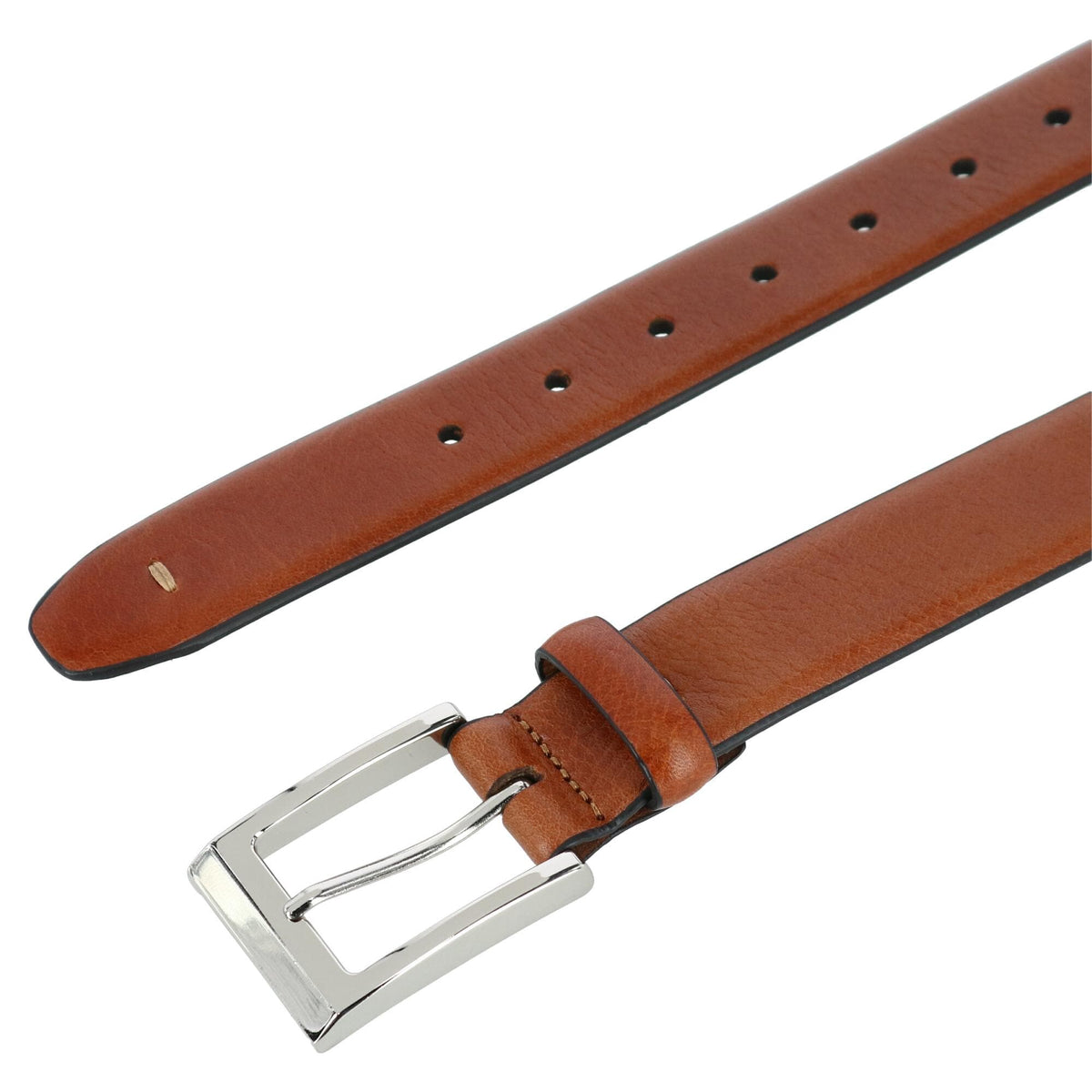 Trafalgar Men's Pebble Grain Leather Belt - Tan