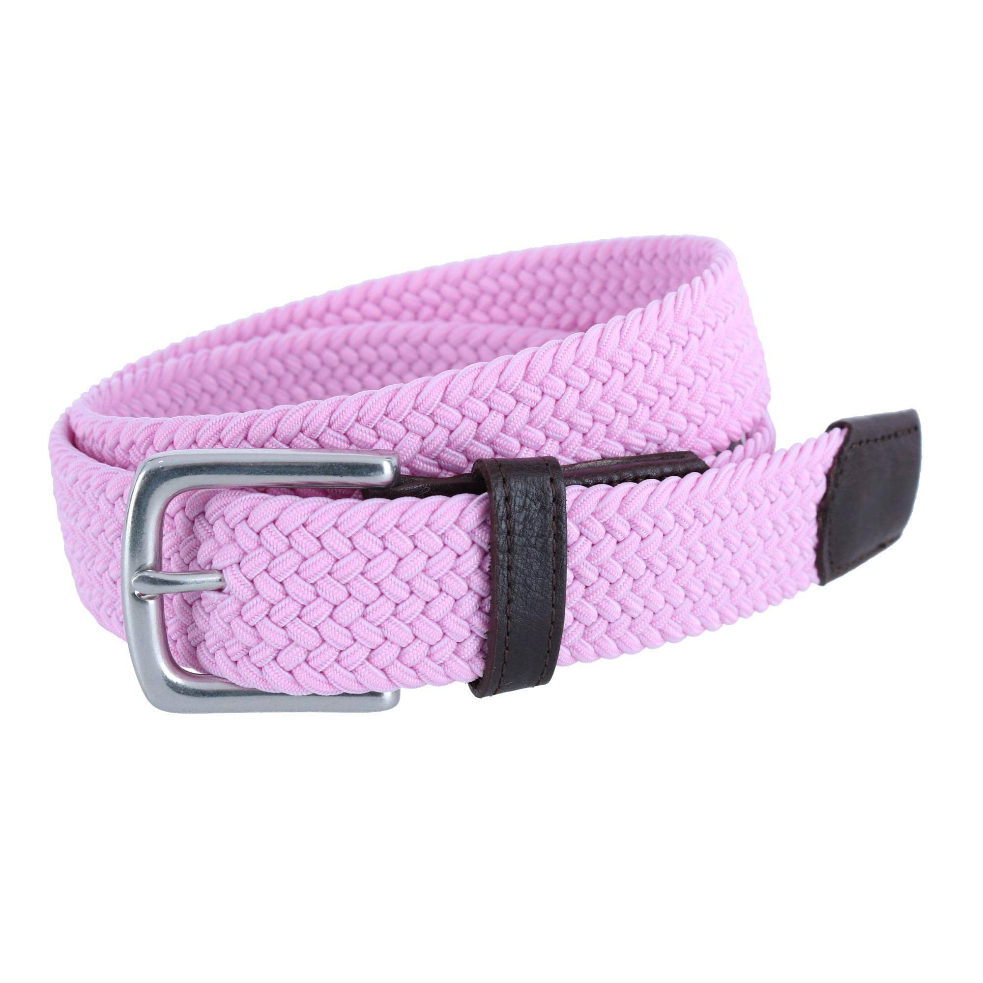 Trafalgar Men's Riverside Big and Tall Solid Stretch Weave Belt