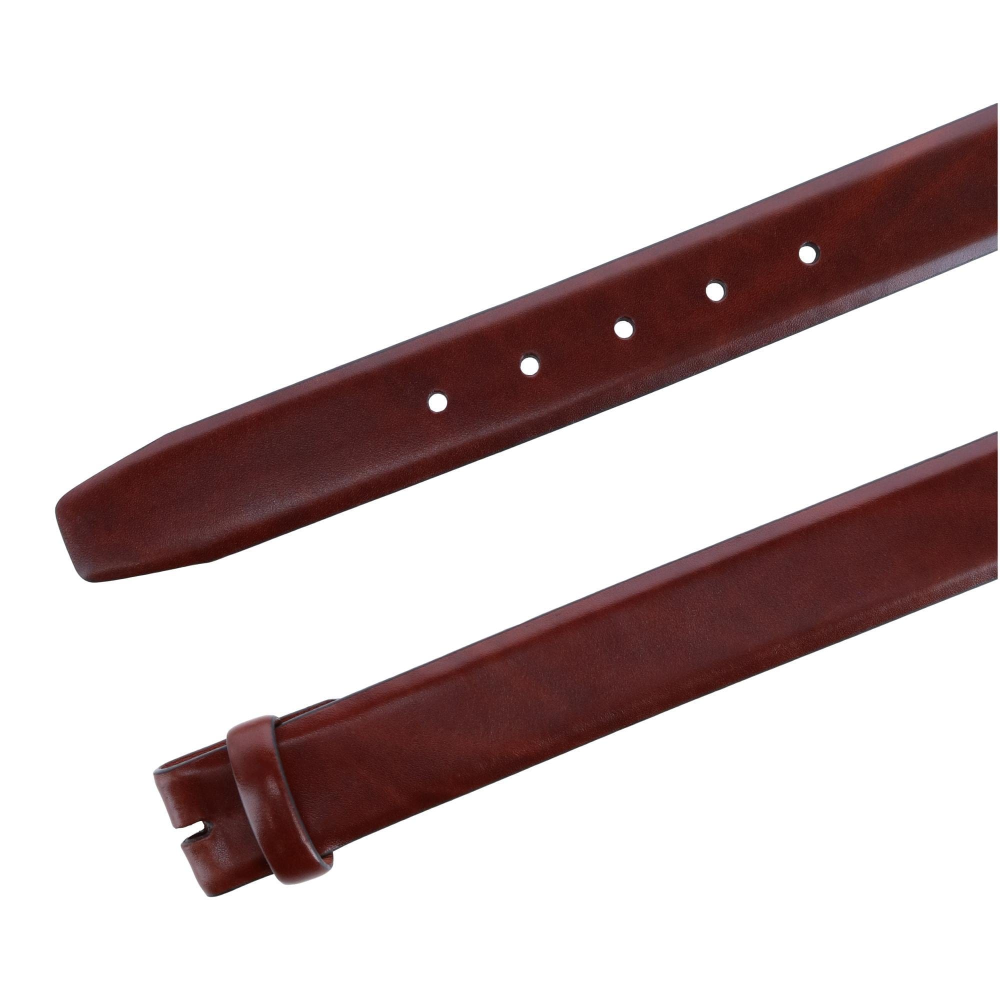 Trafalgar Men's Cortina Leather No Buckle Harness Belt Strap - Honey Maple