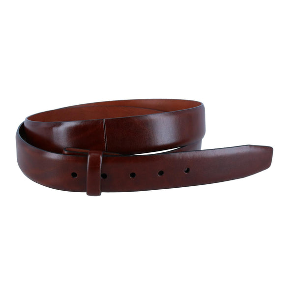 Men's Cortina Leather No Buckle Harness Belt Strap