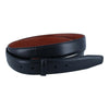 Men's Big & Tall Feather Edge Leather No Buckle Belt Strap