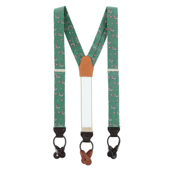 Men's The Golf Dream Silk Button End Suspenders