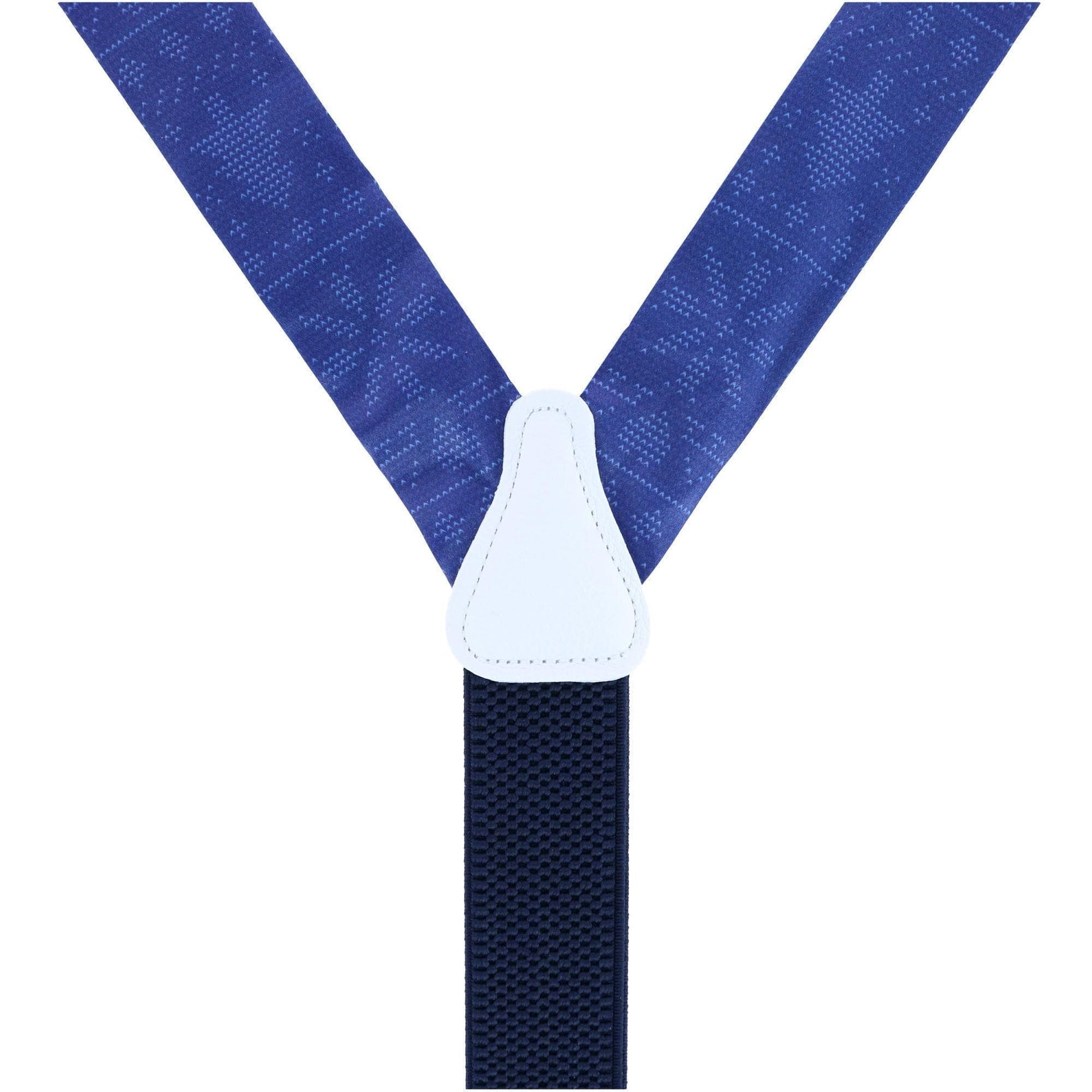 Trafalgar Men's Ugly Christmas Sweater Silk Button End Suspenders - Navy