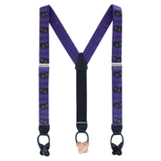 Men's Mardi Gras Celebration Silk Button End Suspenders