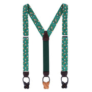 Men's Cheers to St. Patrick's Day Silk Button End Suspenders