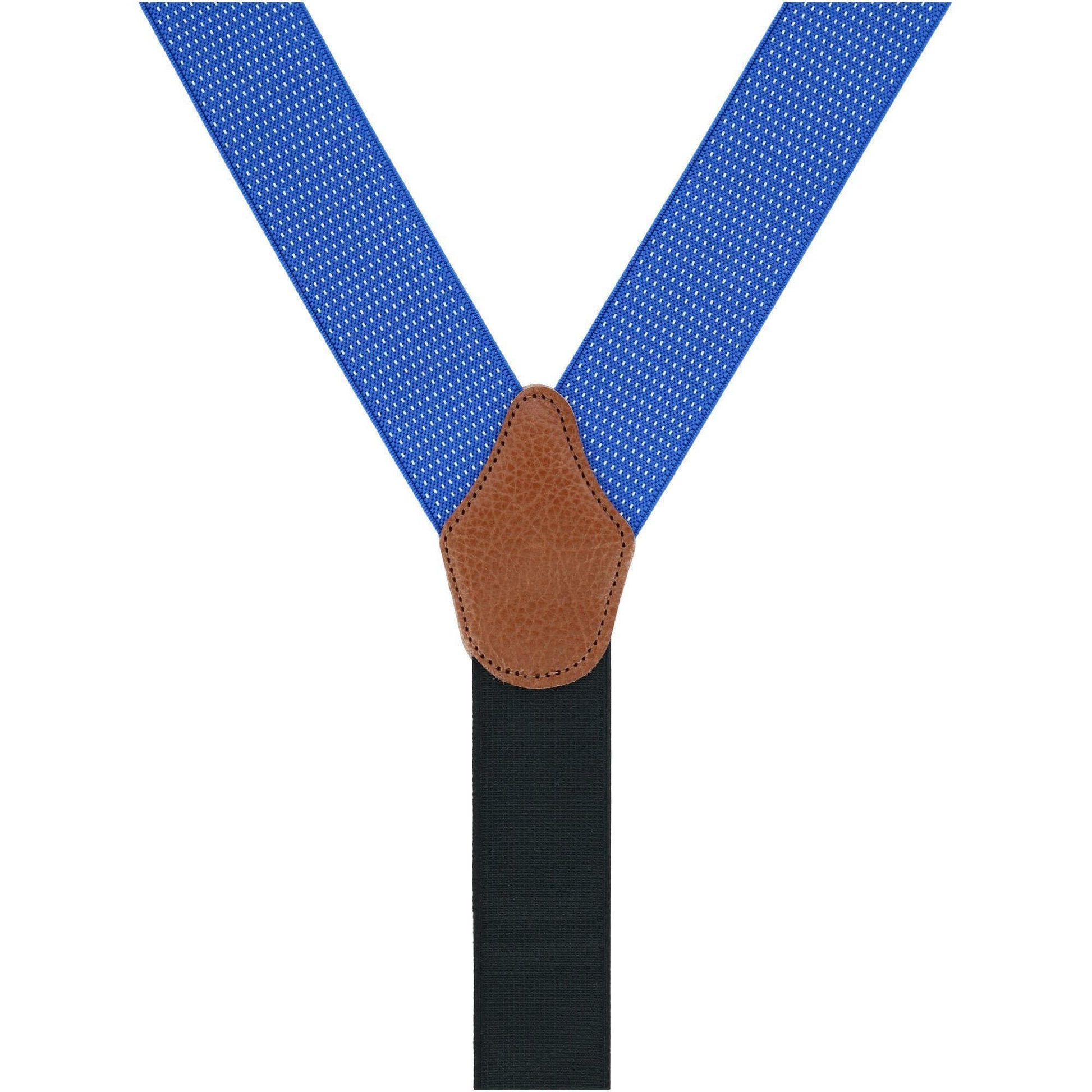 Trafalgar Men's Napier Elastic Convertible End Suspenders - Blue