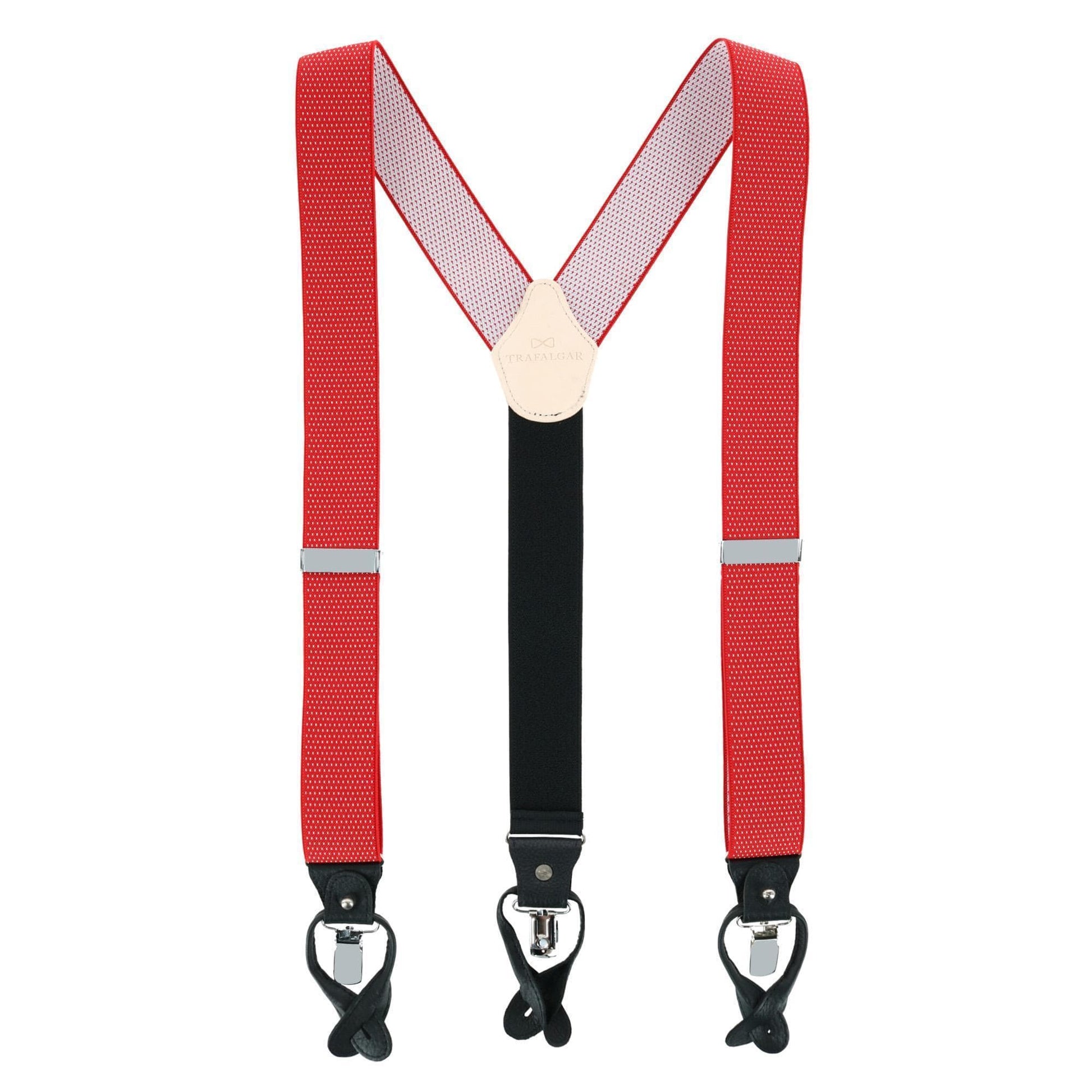 Trafalgar Men's Napier Elastic Convertible End Suspenders
