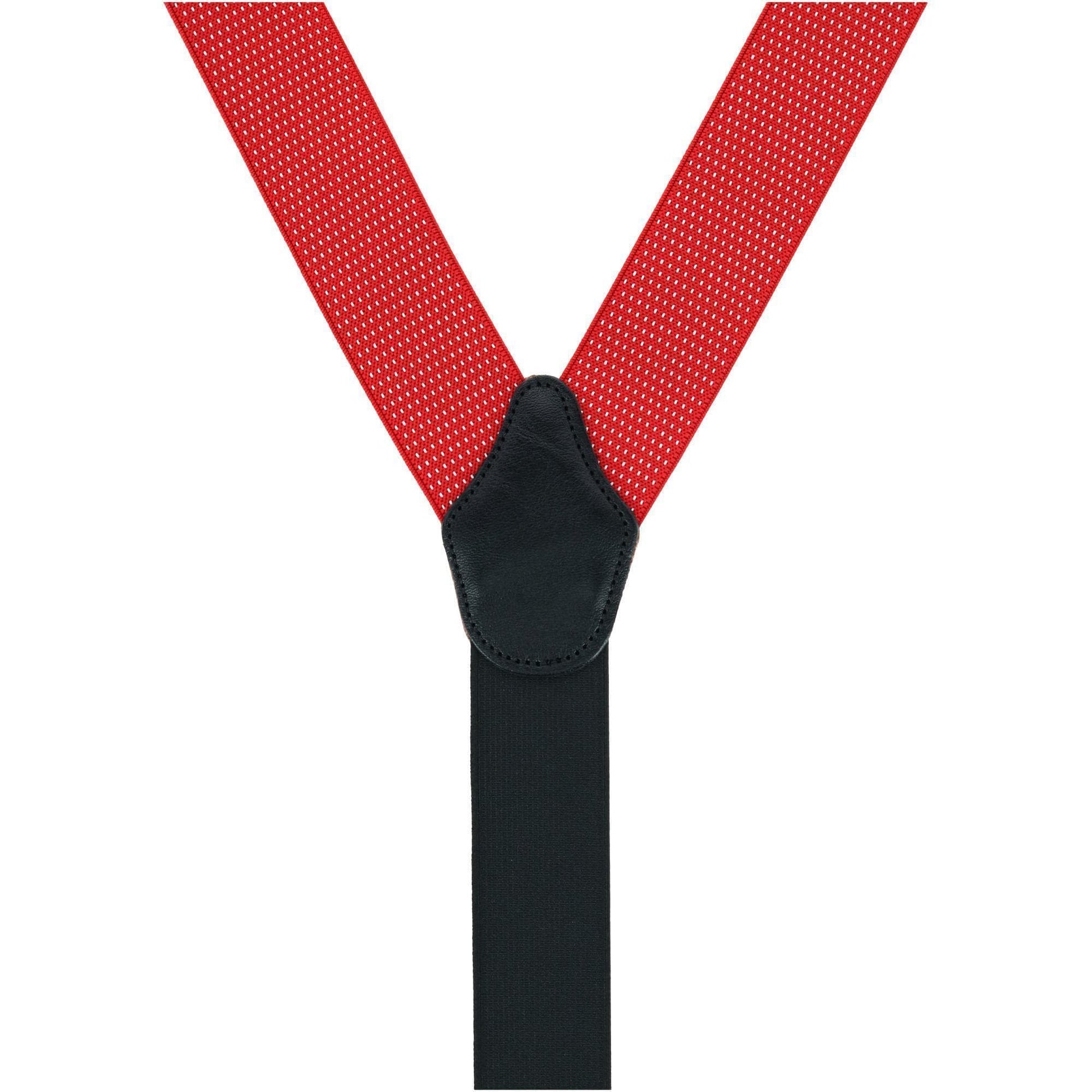Trafalgar Men's Napier Elastic Convertible End Suspenders - Red