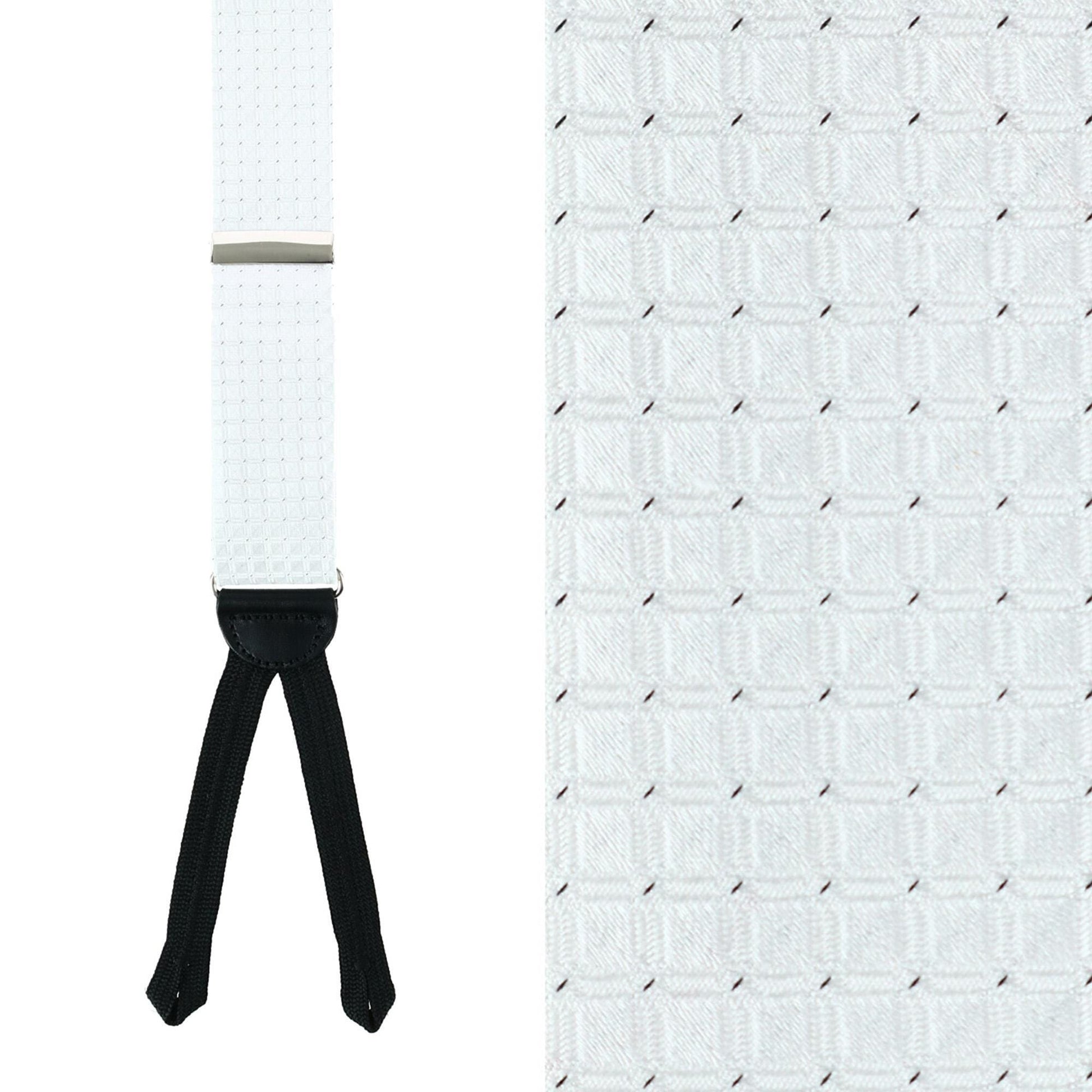 Trafalgar Men's Andora 35mm Formal Suspenders - White