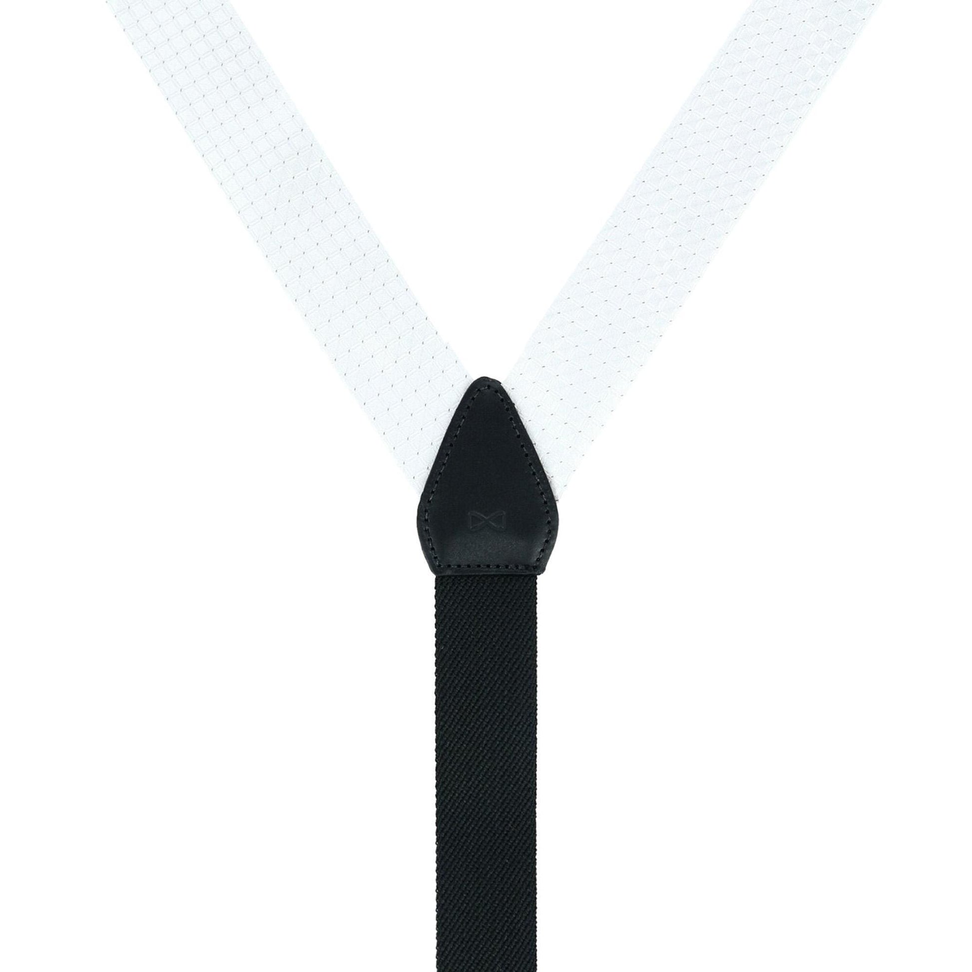 Trafalgar Men's Andora 35mm Formal Suspenders - White