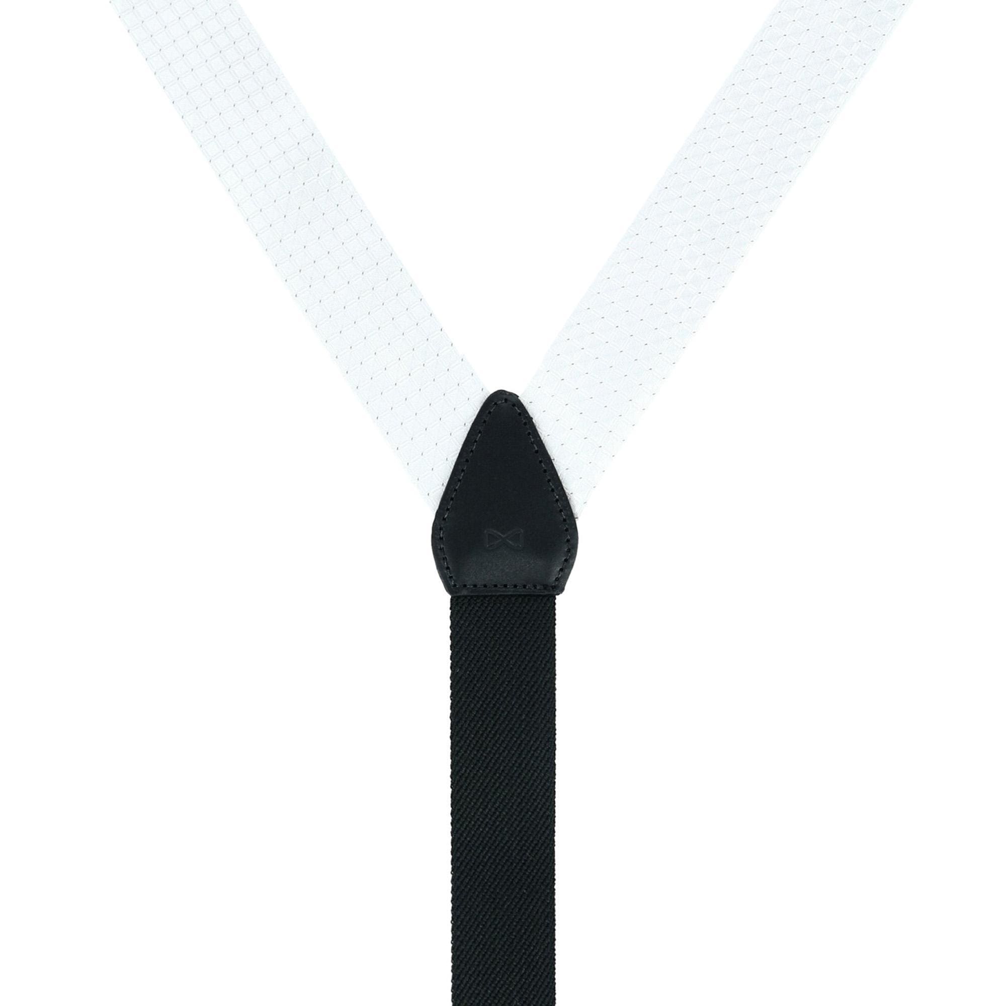Trafalgar Men's Andora 35mm Formal Suspenders - White